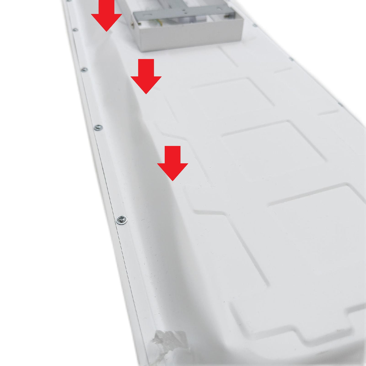 Briloner Leuchten LED Deckenlampe Panel dimmbar mit Fernbedienung warmweiß kaltweiß 100x25x6 cm Weiß Transportschaden