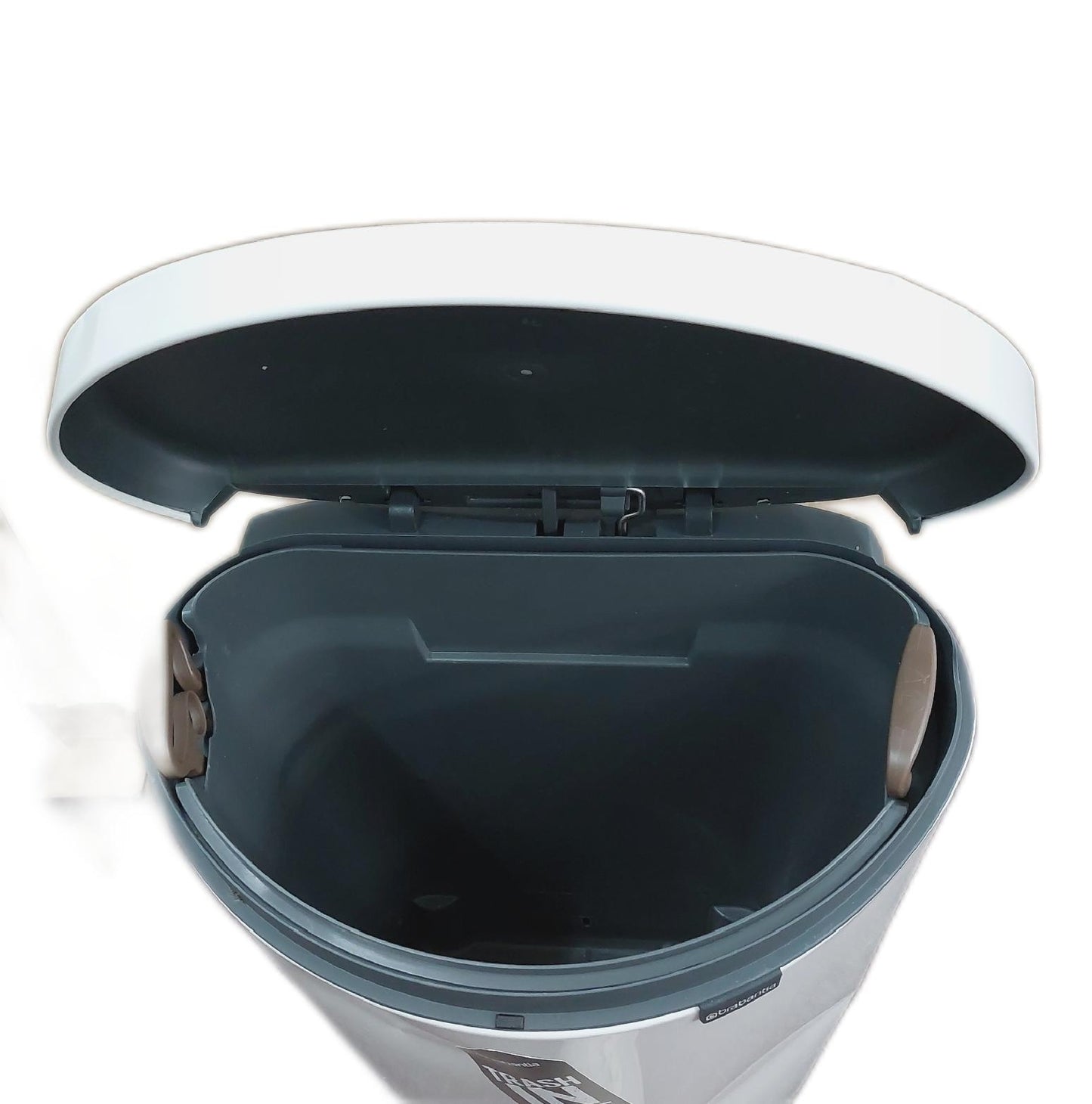 Brabantia Treteimer Haushalt Müllbehälter FlatBack Plus 40 Liter leise White Kunststoff