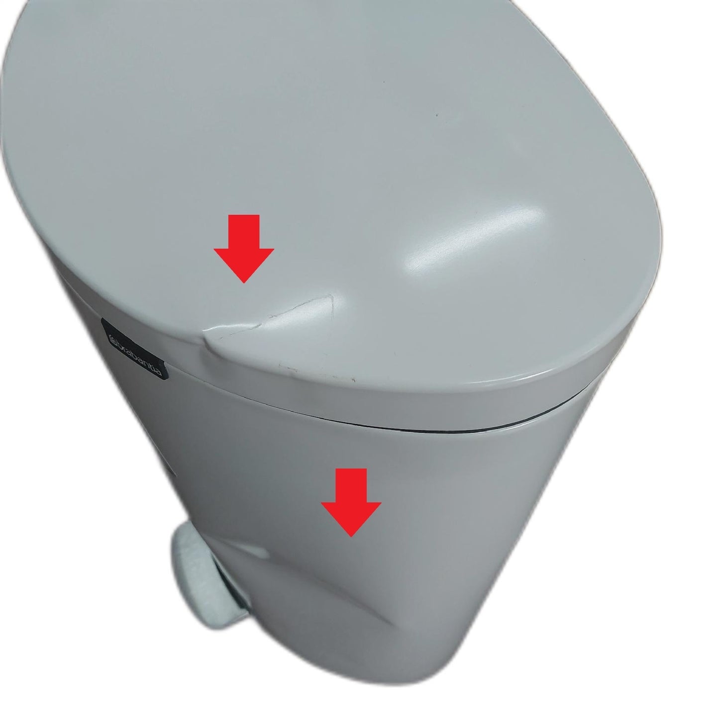 Brabantia Treteimer Haushalt Müllbehälter FlatBack Plus 40 Liter leise White Kunststoff