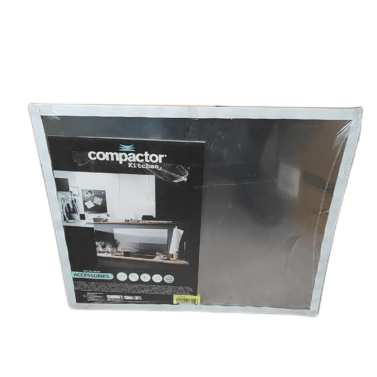 Compactor Küchenrückwand aus gebürstetem Edelstahl 60x50 cm Magnetischer Spritzschutz