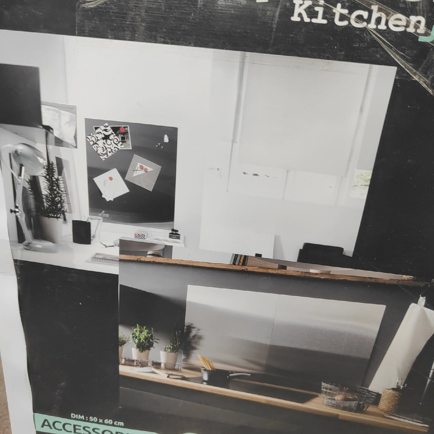 Compactor Küchenrückwand aus gebürstetem Edelstahl 60x50 cm Magnetischer Spritzschutz
