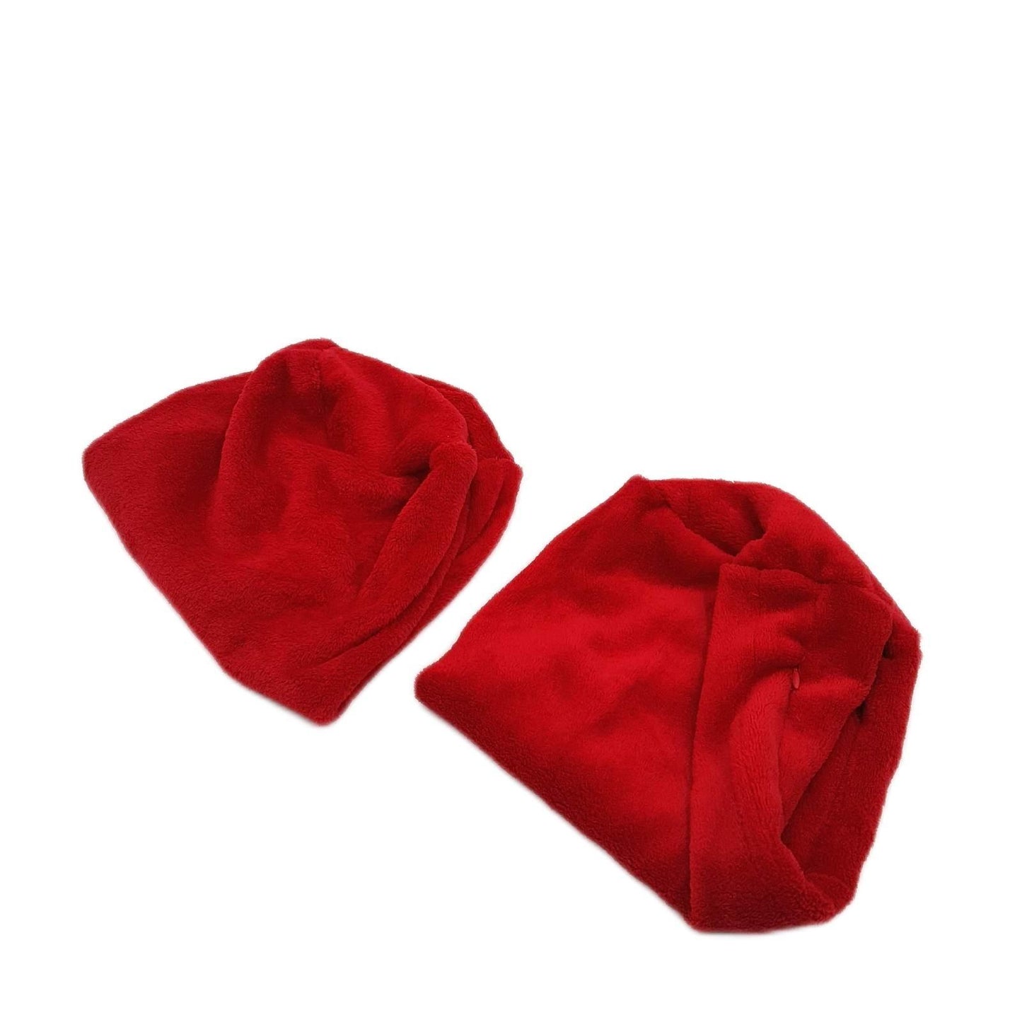 npluseins Kissenhüllen Textilien Coral Kuschel Fleece 2er Pack Bordeaux