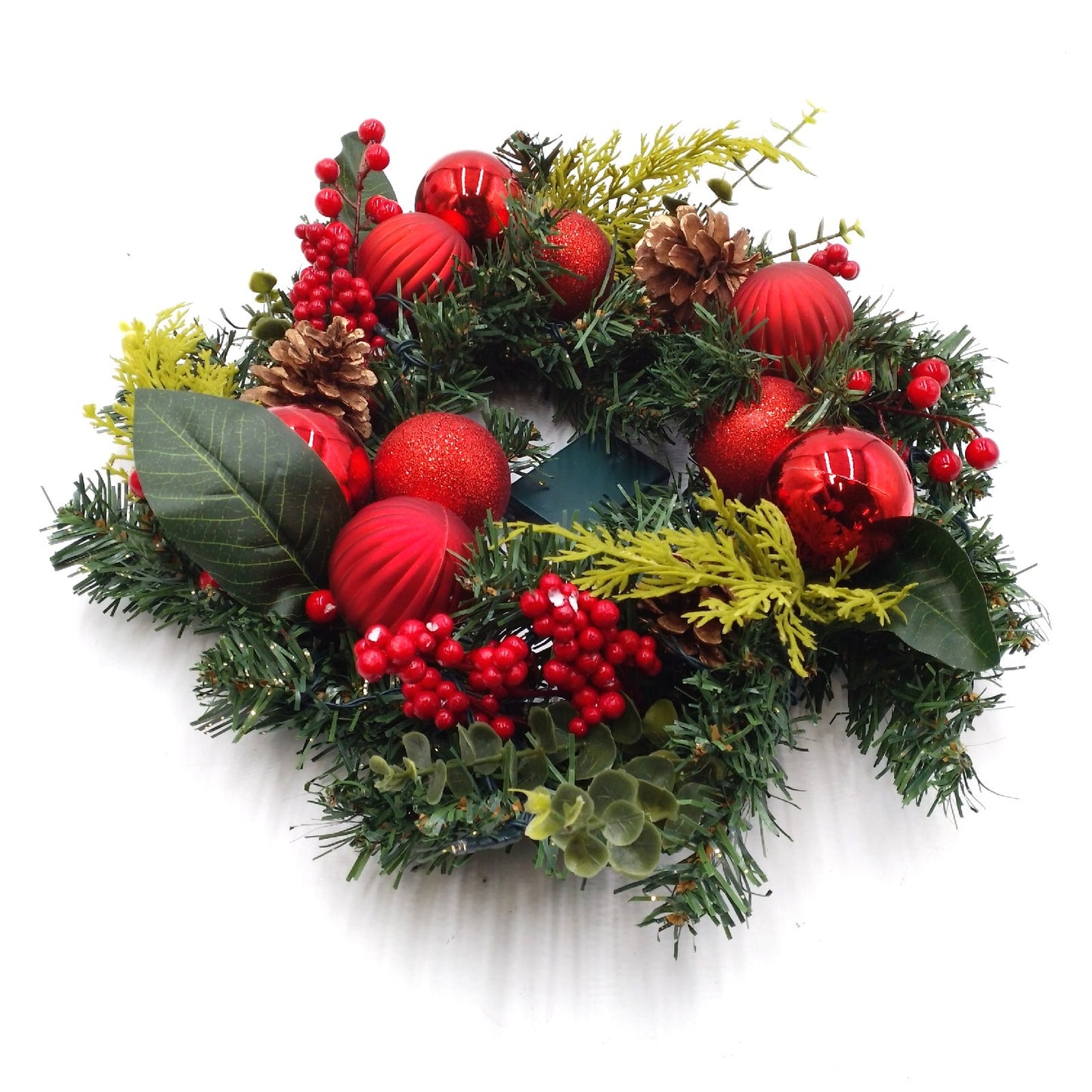 Weihnachtskranz Lichterkranz Dekoration 45 cm 15 LEDs Tannenz