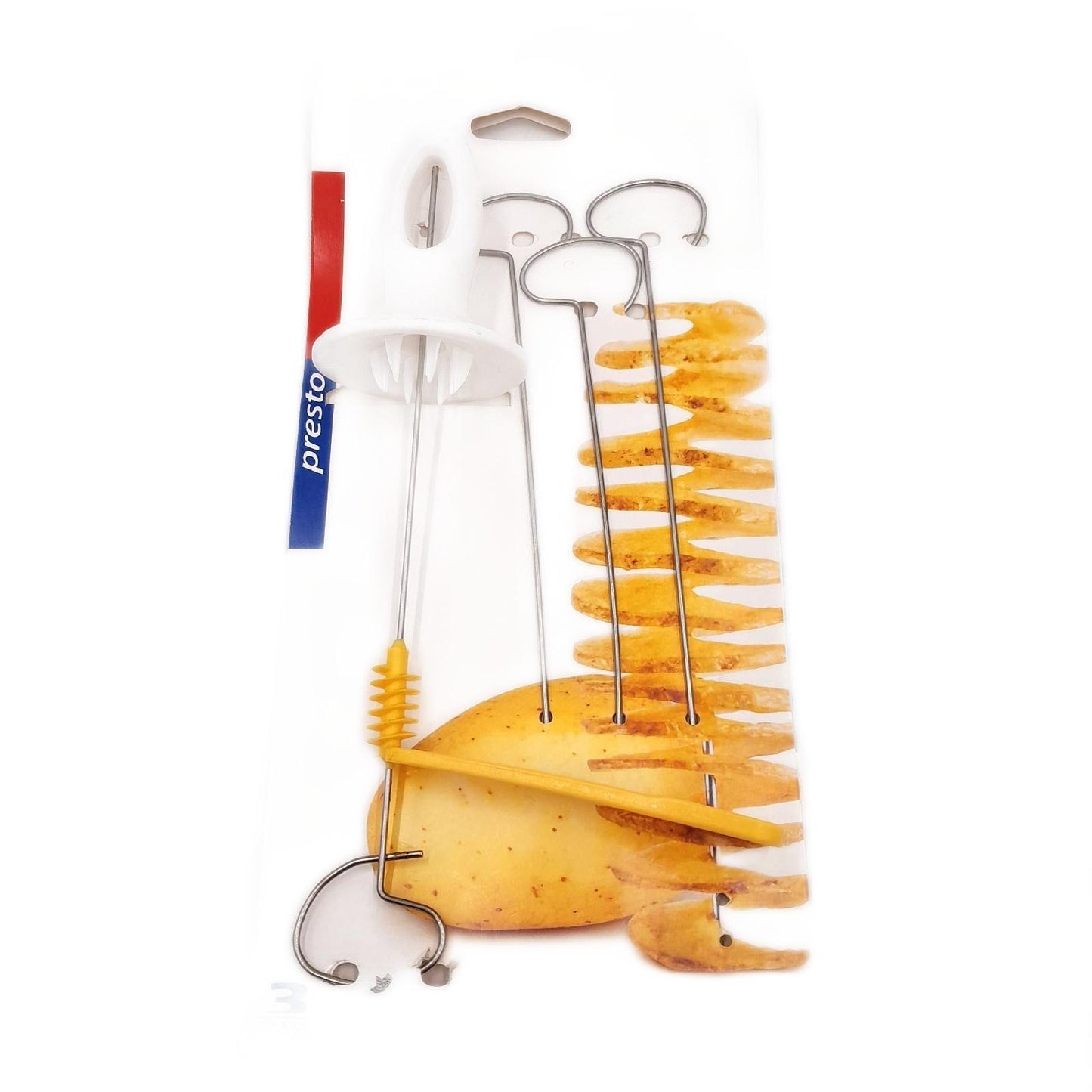 MYLUXY Spiralschneider Kartoffel Spiralenschneider – 4er Set Kartoffel Twister Spiralschneider Edelstahl, Manuell für Kartoffeln, Gemüse, Obst, Tornado Chips, Gemüsespiralen, Grillgemüse