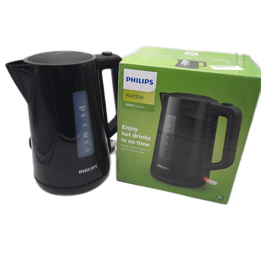 Philips HD931820 Wasserkocher Series 3000 Klappdeckel Leuchtanzeige schwarz Hotasinweiß