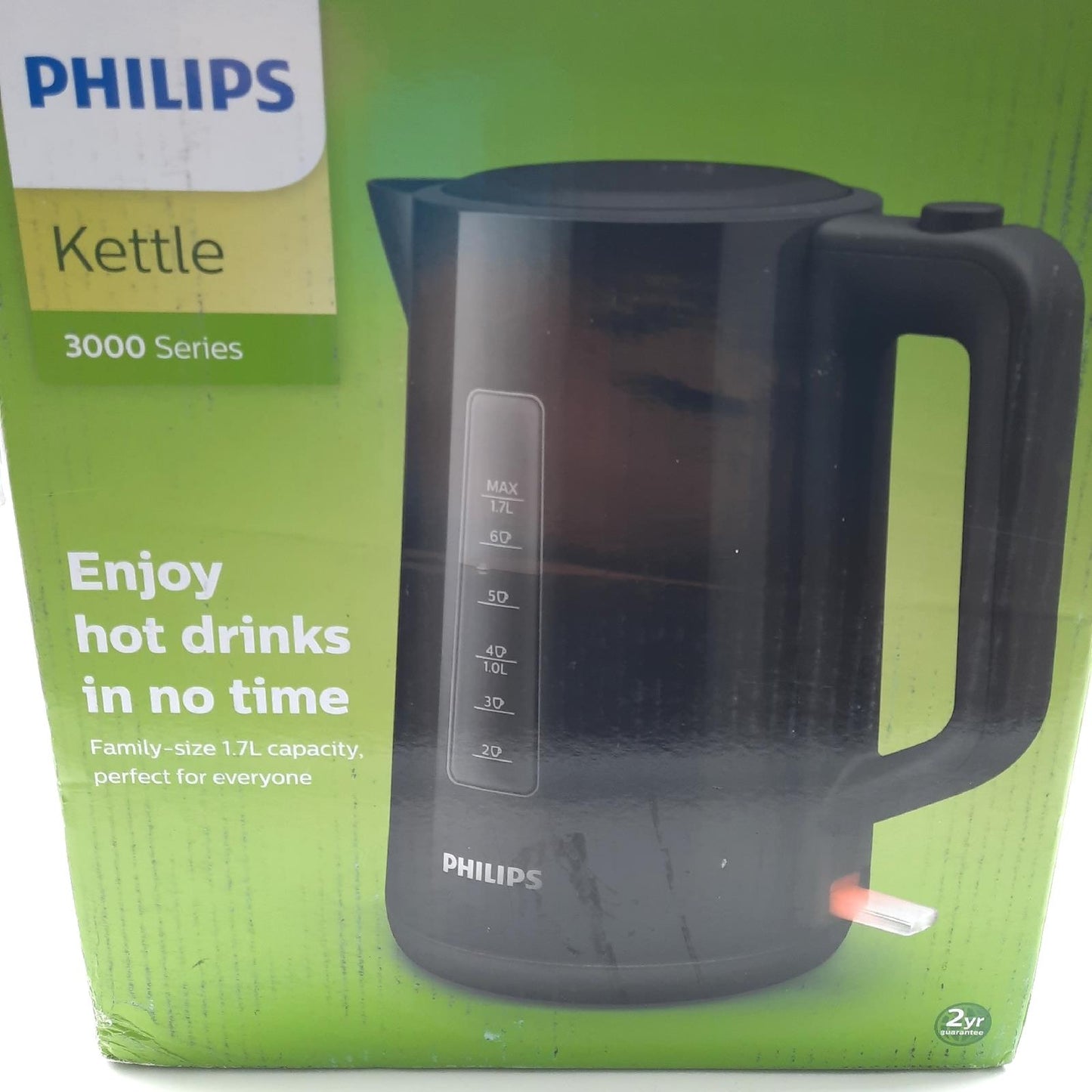 Philips HD931820 Wasserkocher Series 3000 Klappdeckel Leuchtanzeige schwarz Hotasinweiß