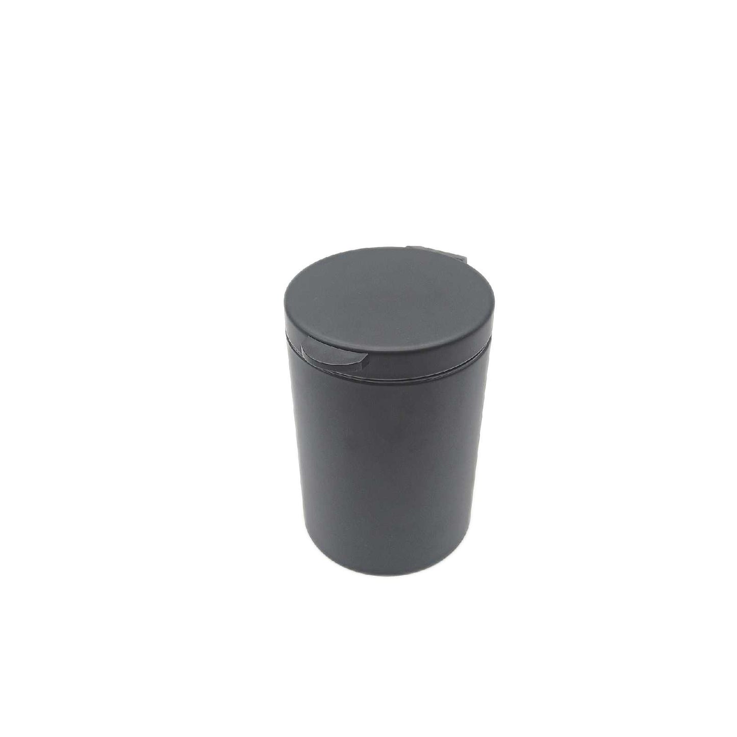 Relaxdays Kosmetikeimer Badezimmerbedarf 3 Liter Absenkautomatik Edelstahl Schwarz Wandmont