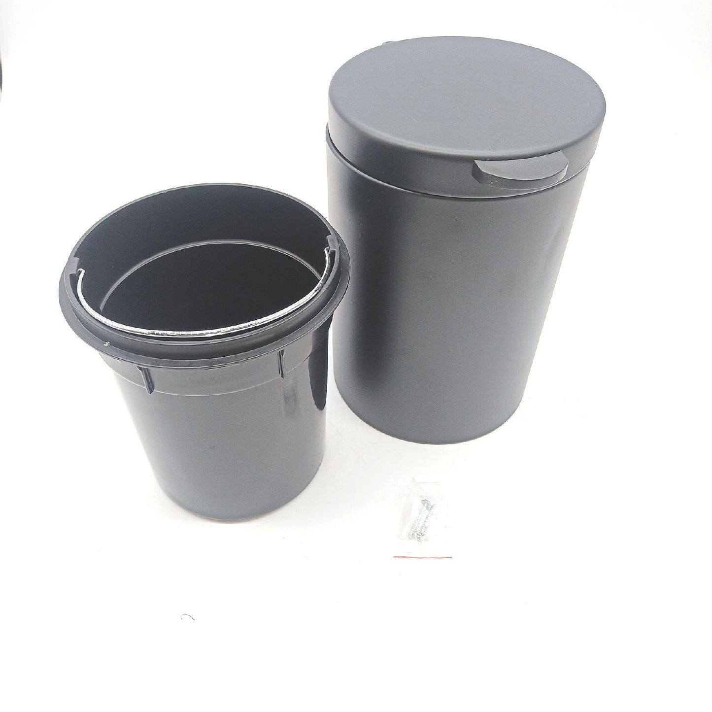 Relaxdays Kosmetikeimer Badezimmerbedarf 3 Liter Absenkautomatik Edelstahl Schwarz Wandmont