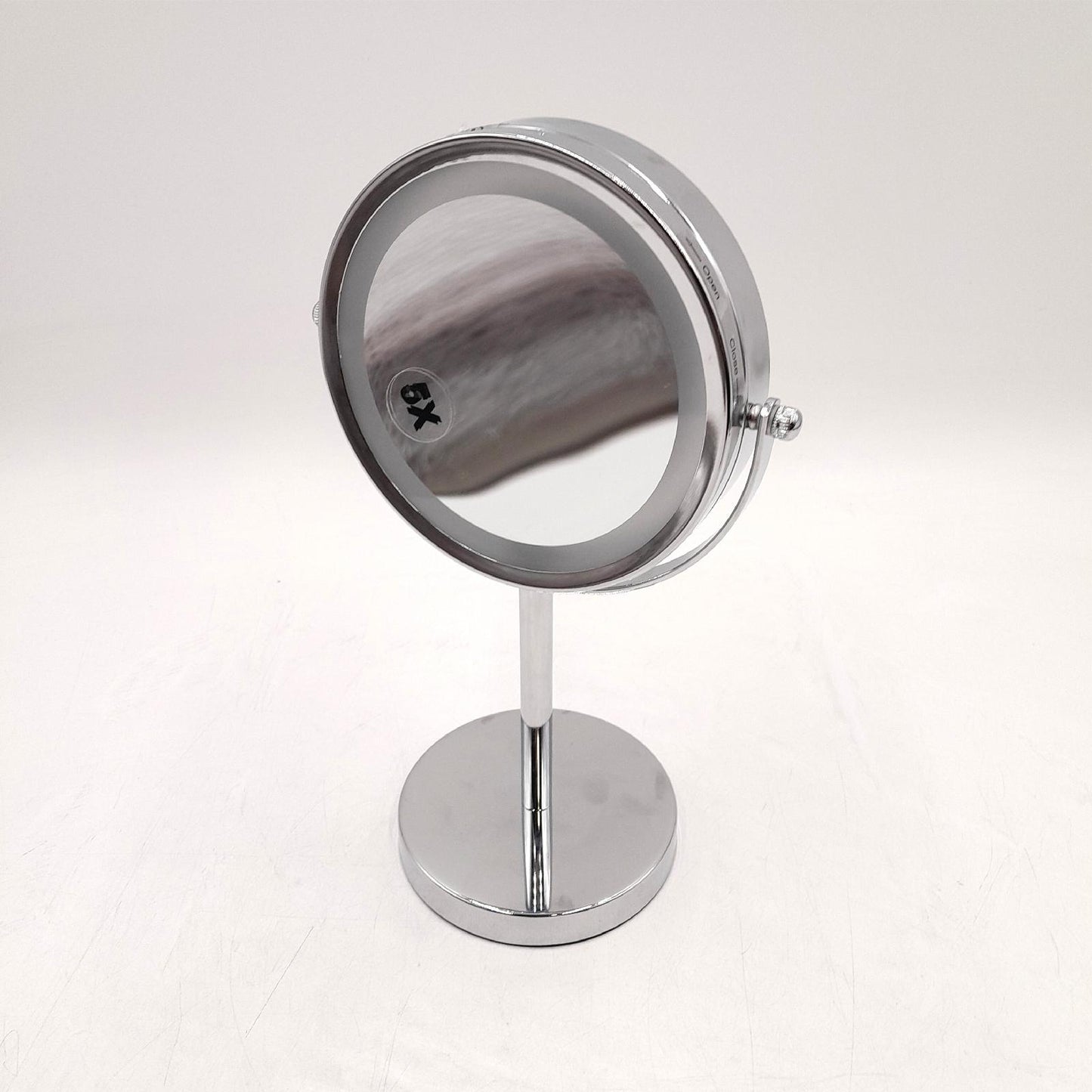 Retoo Kosmetikspiegel mit LED Beleuchtung, 32,7 cm höhe, Schminkspiegel, Doppelseitiger Makeup, Praktisch Vergrößerung Spiegel, Drehbar Make up Standspiegel, Tischspiegel für Zuhause