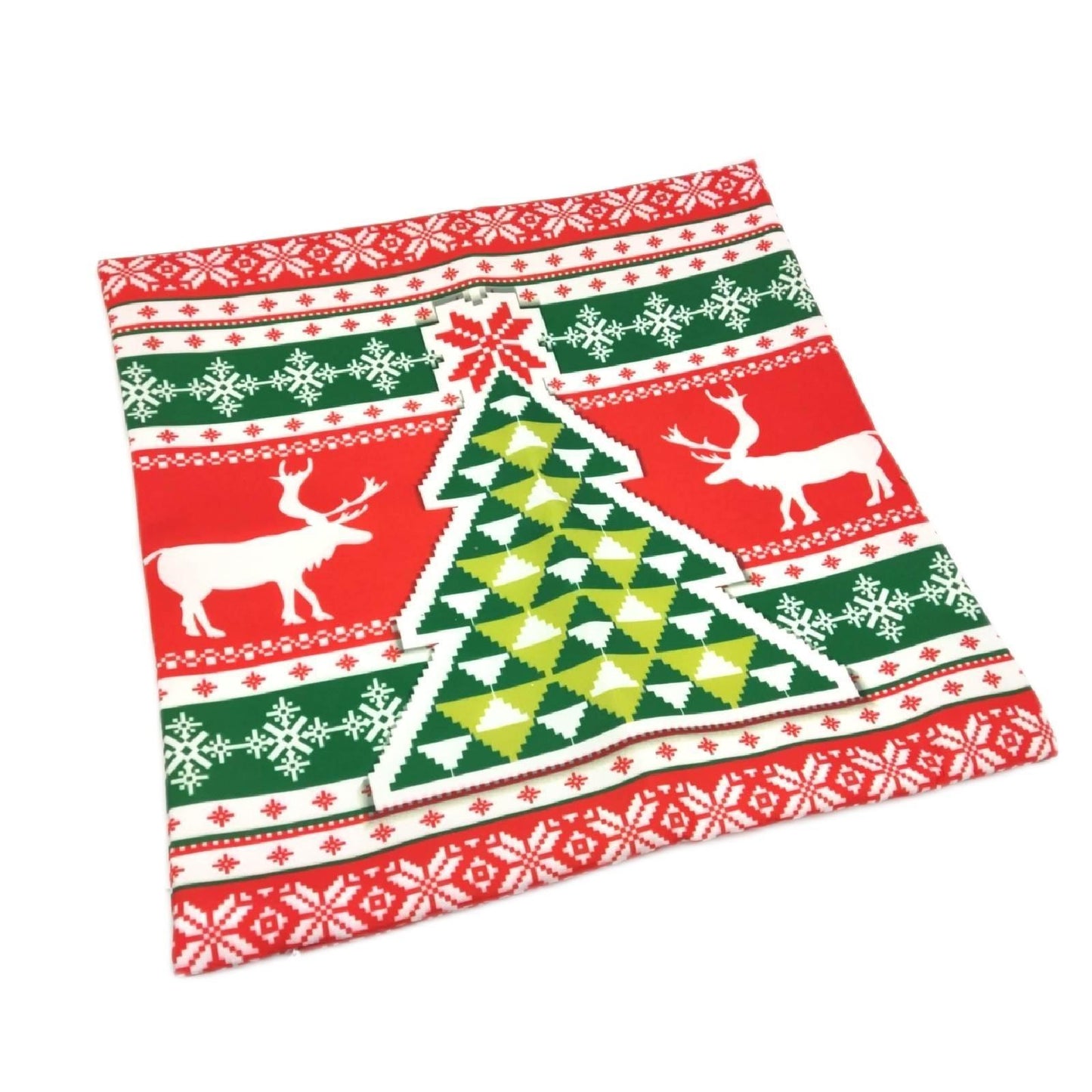 ABAKUHAUS Kissenbezug Wohntextilien Weihnachten Skandinavische Hirsch Baeume
