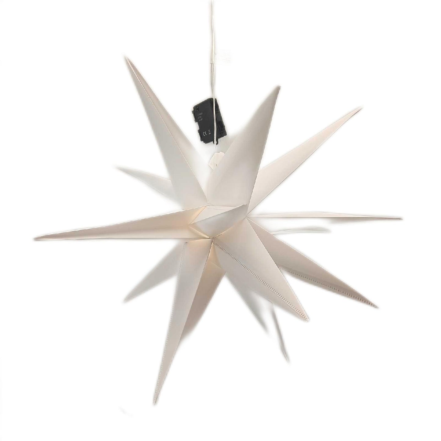 Goobay LED Weihnachtsstern Deko Ø 56 cm 18 Zacken Timer Batteriebetr