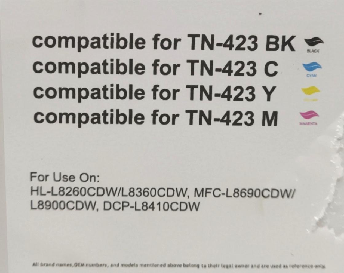 Cooltoner Tn423 Tonerkartusche Kompatibel -- Tn423 Tn423bk Tn421 Mfc L8690cdw Dcp L8410cdw Mfc L8900cdw Hl L8260cdw Hl L8360cdw 4Er Pack Farbe Hochleistungsdruck