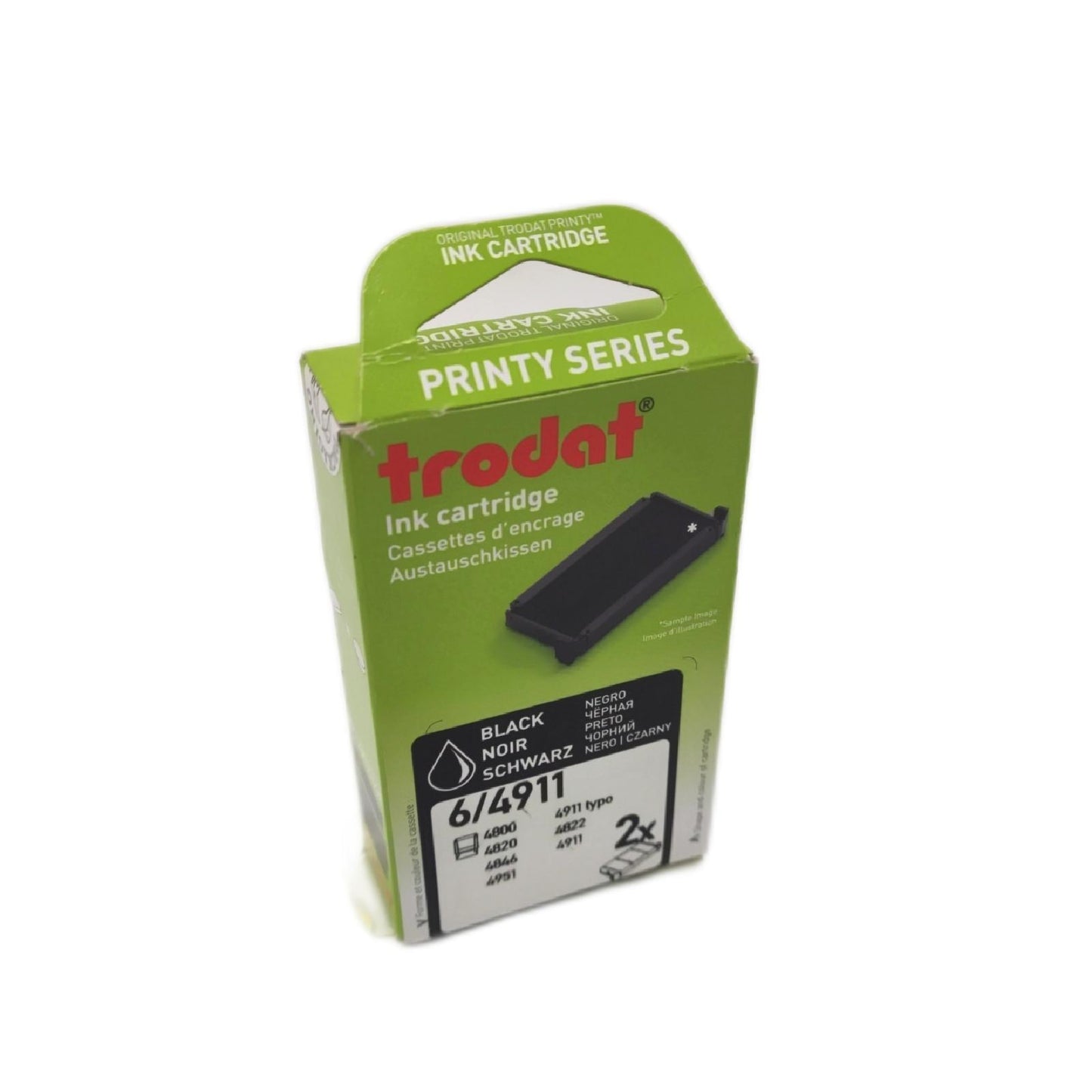 trodat® Stempel-Ersatzkissen 6/4911s - schwarz, 2 Stück