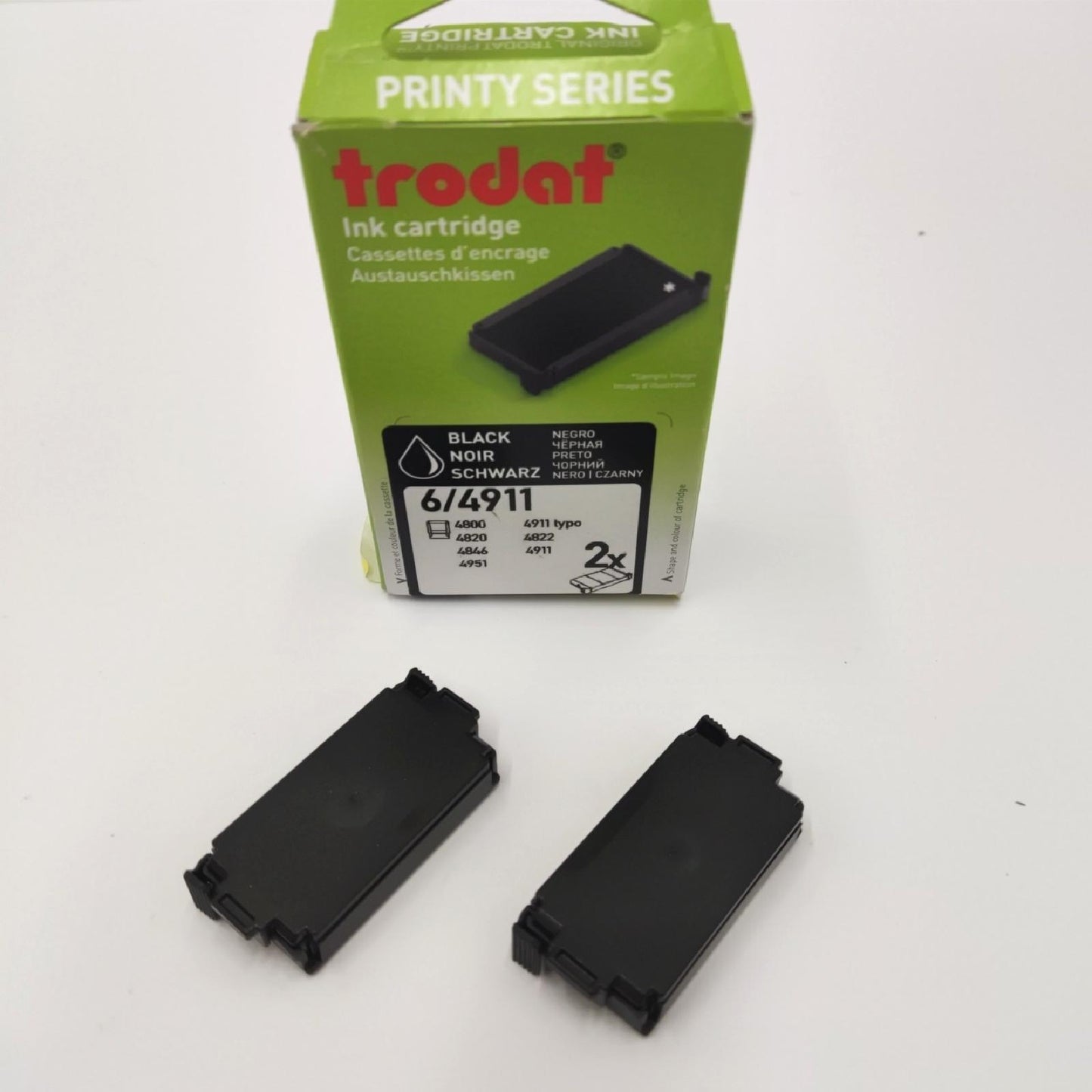 trodat® Stempel-Ersatzkissen 6/4911s - schwarz, 2 Stück