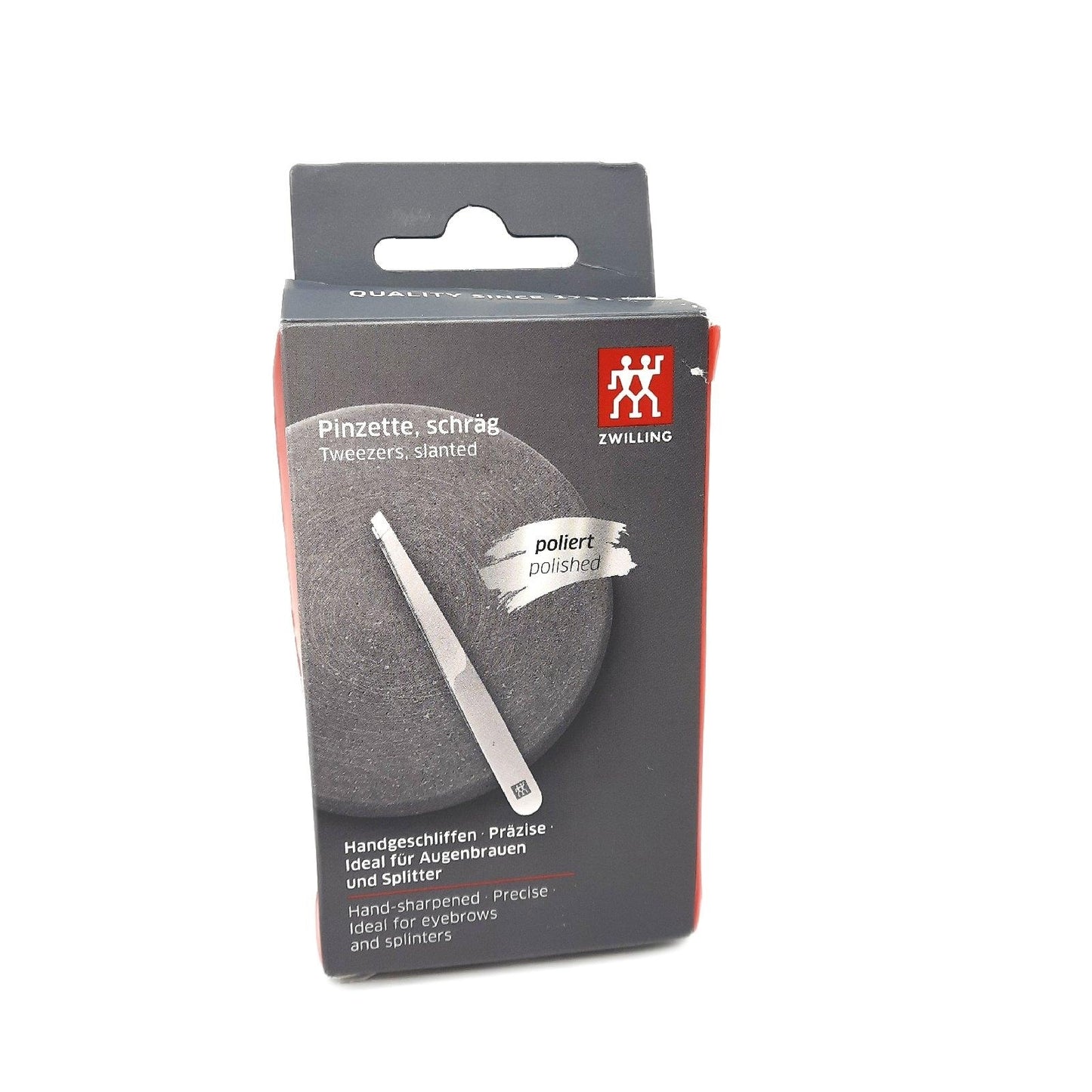 Zwilling Classic Inox schrÃ¤ge Pinzette Augenbrauen Haarentfernung rostfreier Edelstahl mattiert 90 mm 78130-101-0