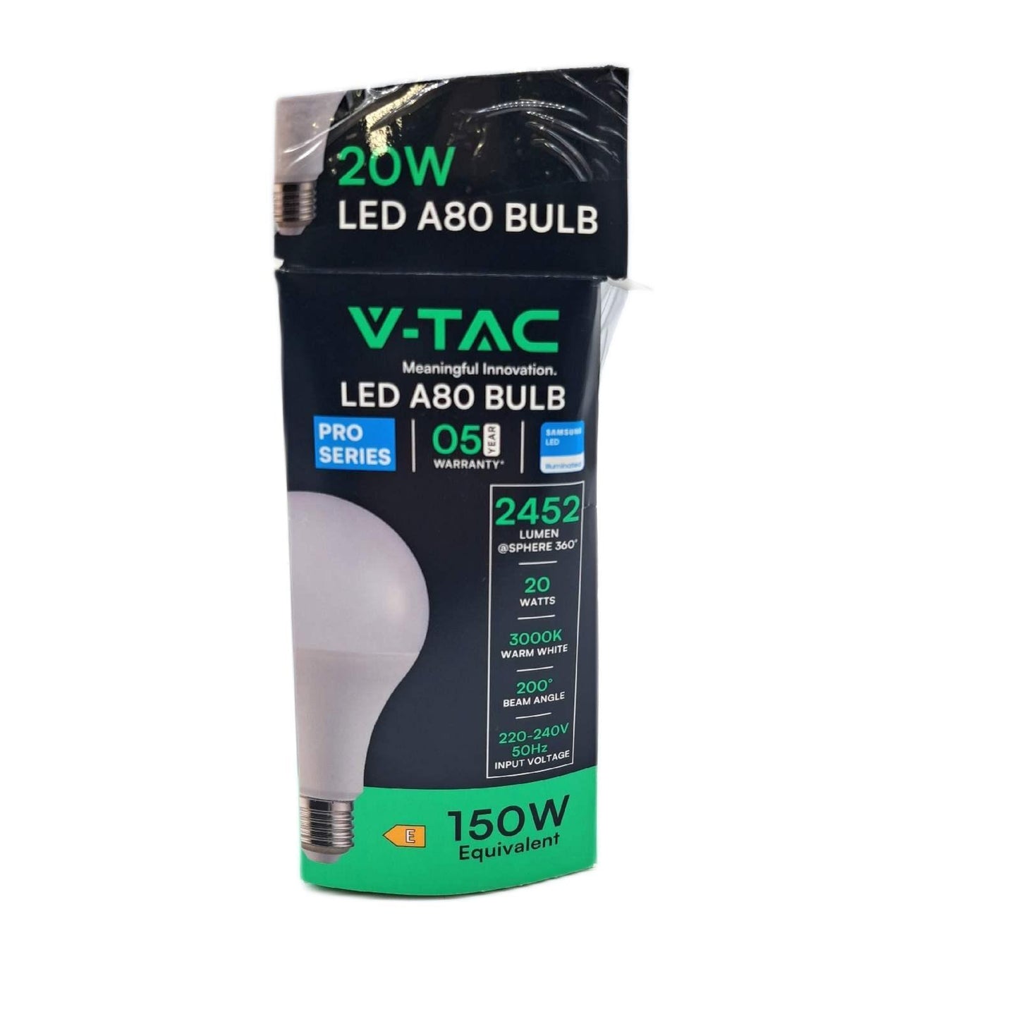 V TAC LED Lampe Beleuchtung A80 20W entspricht 150W 2452 L