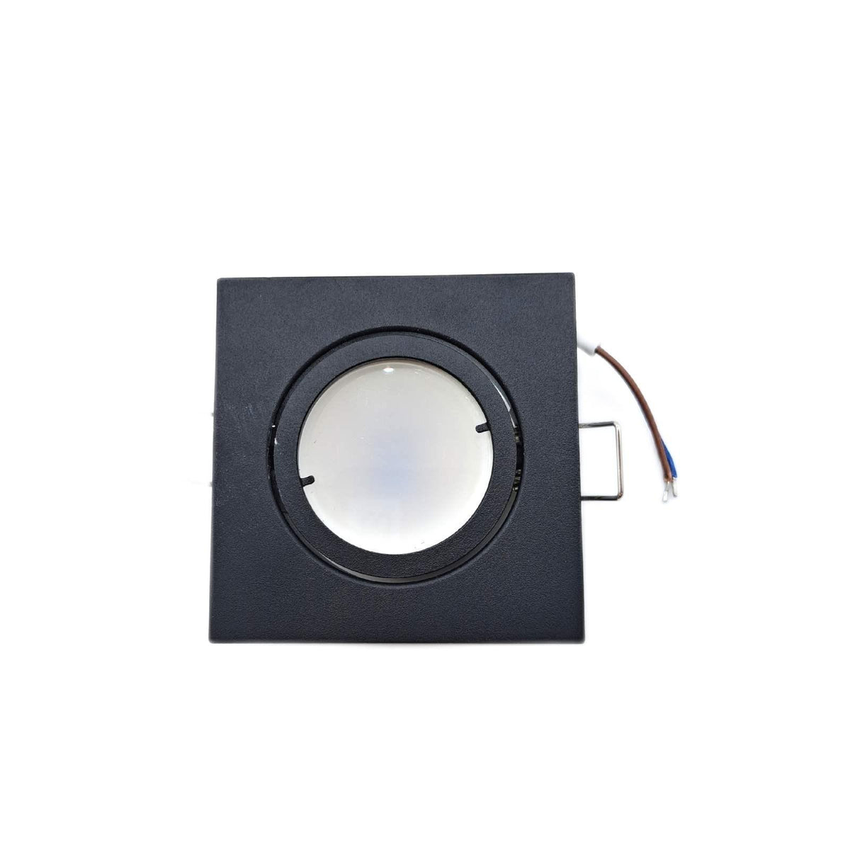 HCFEI LED Einbaustrahler ultra Flach  425 Lumen  230V 5W  Dimmbar  Gehäuse Eckig  Schwenkbar  Schwarz 10er - Warmweiß
