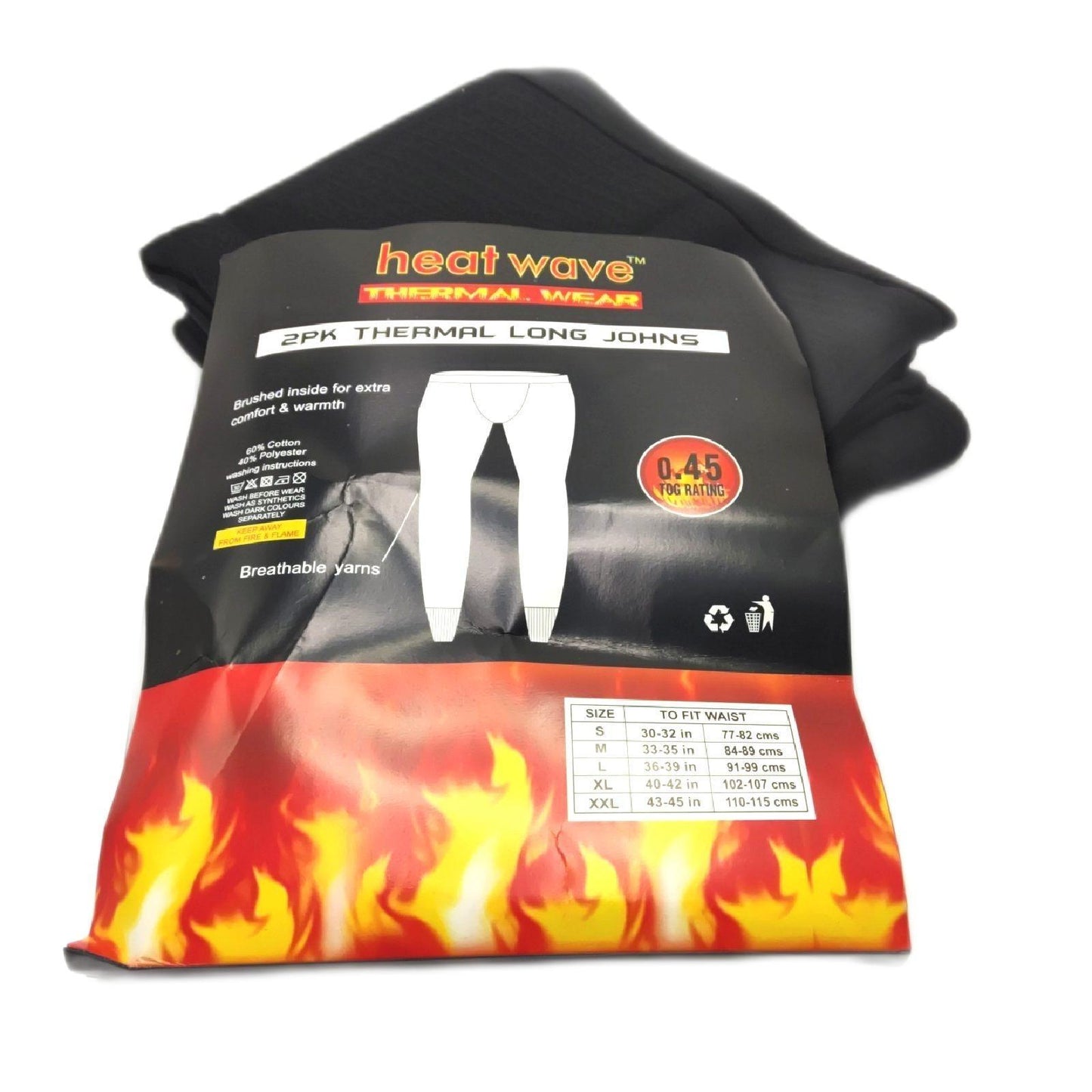 Heatwave Unterhose Herrenbekleidung Thermowäsche One Size Schwarz Wärmekomfort
