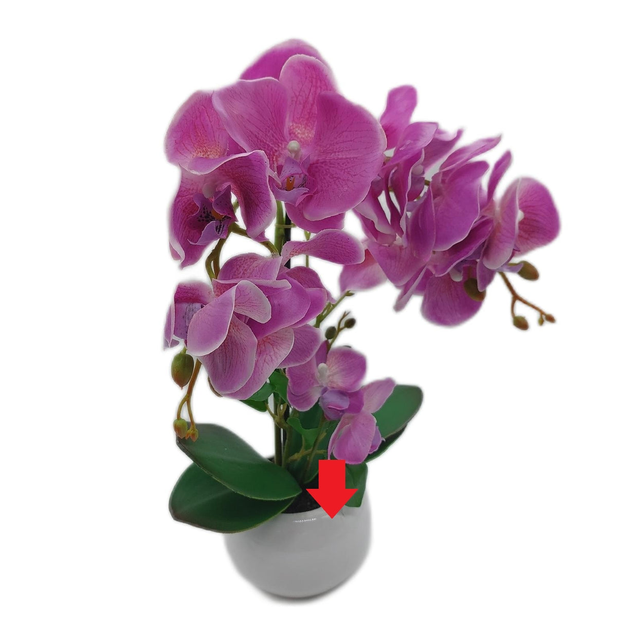 PASCH 2er Set Orchideen Kunstblumen Hellrosa in Keramik 1 Stuck