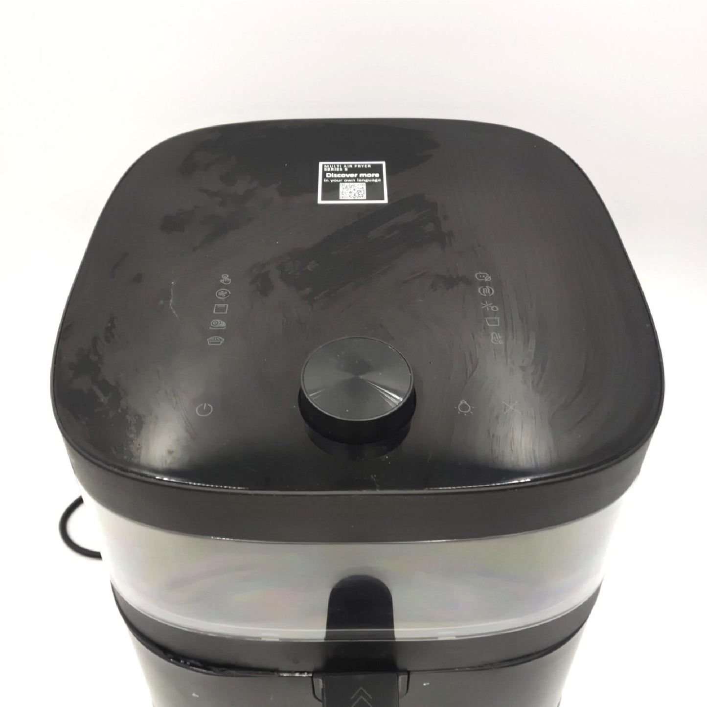 Haier Heißluftfritteuse mit Glasfenster I Airfryer mit 9 Programmen & 7 Liter Fassungsvermögen I 1700W Fryer mit LED Display I Fritteuse Heißluft ohne Fett I spülmaschinenfest [Serie 5 - HAF5TWA]