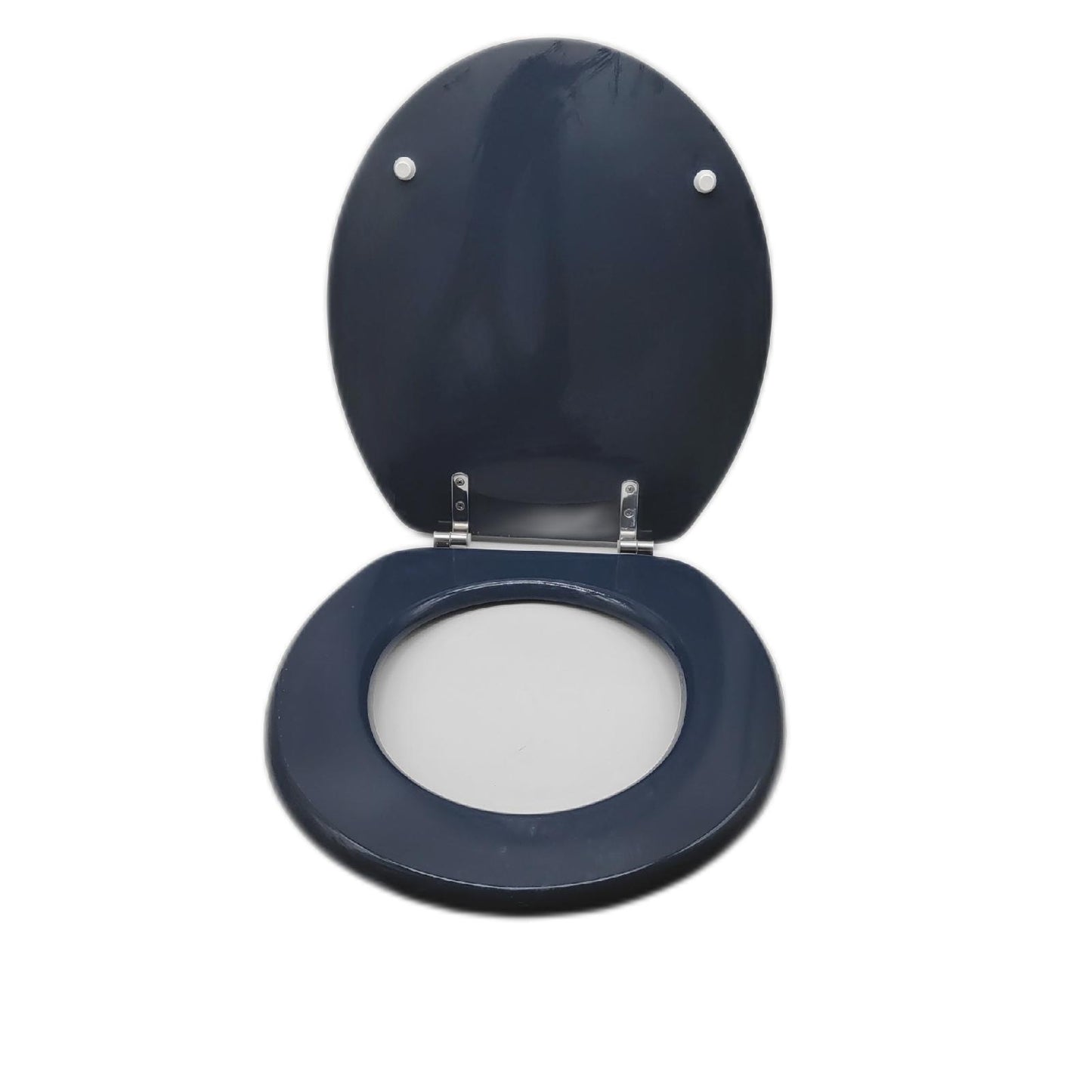 Wenko WC Sitz Badezimmeraccessoires Prima Dunkelblau Matt hochwertiger Toilettensitz im Retro Style für mehr Komfort