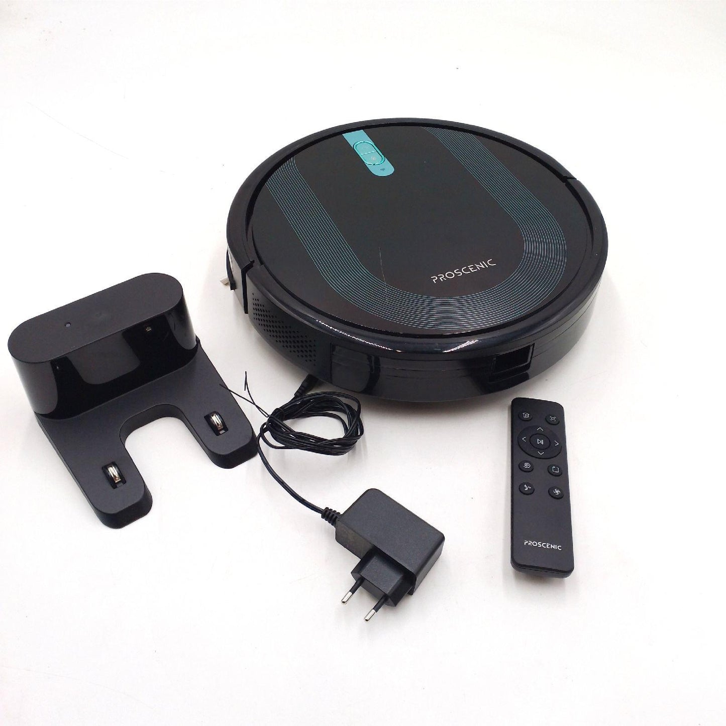 Proscenic 850T WLAN Saugroboter mit Wischfunktion,3000Pa Saugkraft Staubsauger Roboter mit Wischfunktion, SIRI&Alexa & Google Home & Appsteuerung, für Tierhaare/Teppichen/Hartböden, Schwarz