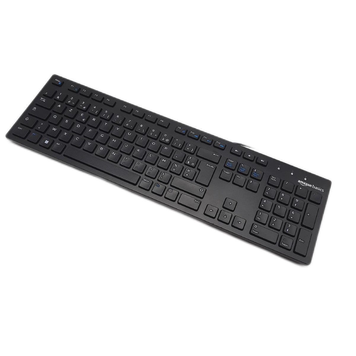 Amazon Basics USB Tastatur PC Zubehör Diskret Kabelgebunden Französisch Layout Elegant