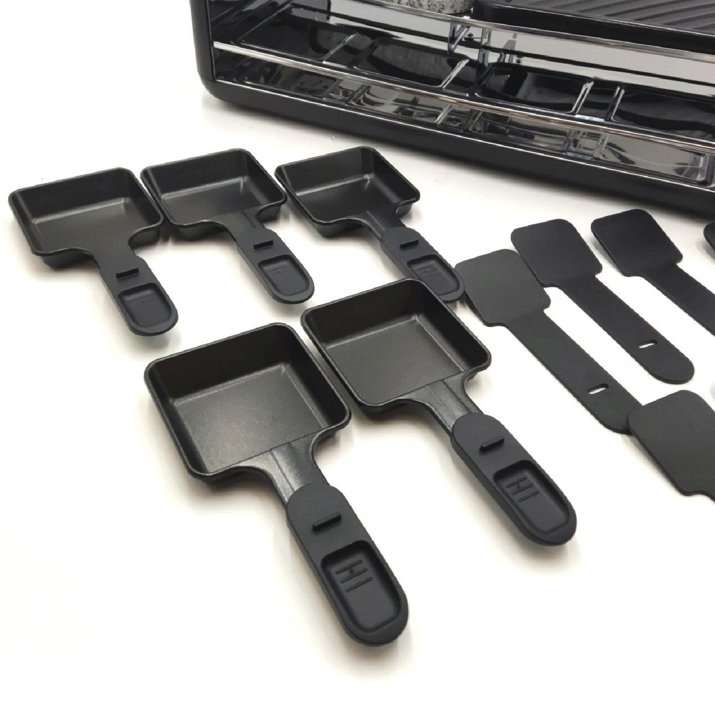 SEVERIN Raclette Grill 8 Personen Naturgrillstein Black Line 3 Pfannen fehlen
