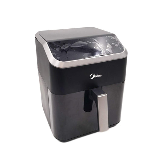 Midea Heißluftfritteuse 7L Fassungsvermögen, Airfryer mit Sichtfenster & Licht, 7 Programme, HeatXpress Technologie 90% weniger Öl, Energie- und Zeitersparnis, Antihaft, Schwarz