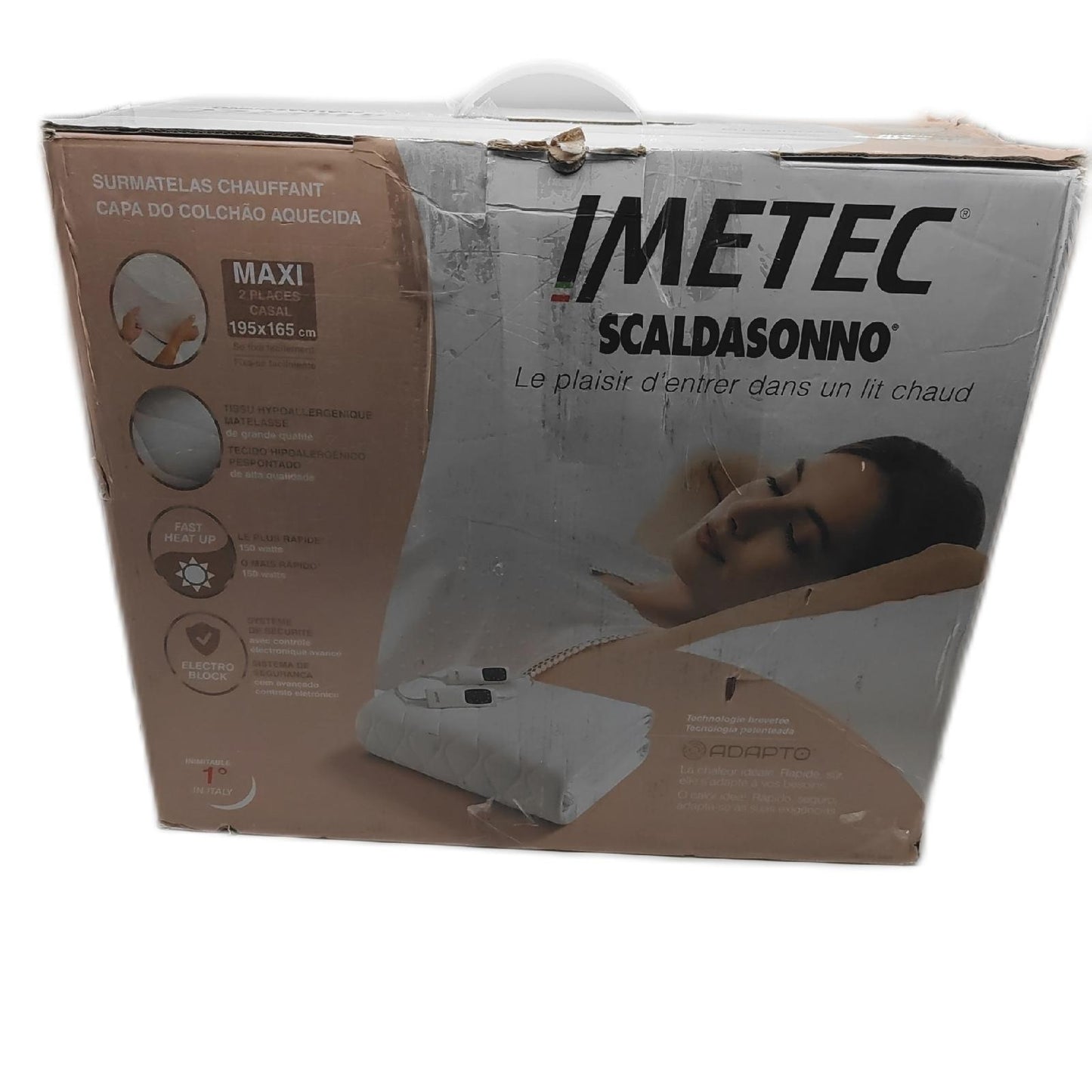 Imetec Adapto maxi Doppelmatratzenbezug 195x165 cm Niedrig (161,25)