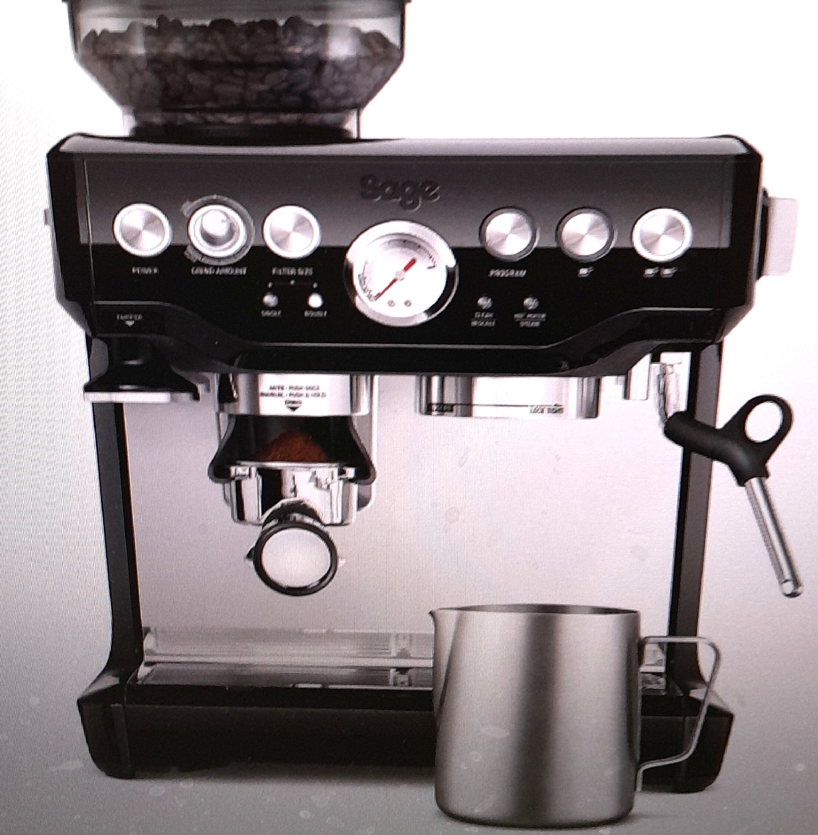 Sage Kaffeemaschine Küchengeräte Barista Express Dampffunktion Mahlwerk für perfekten