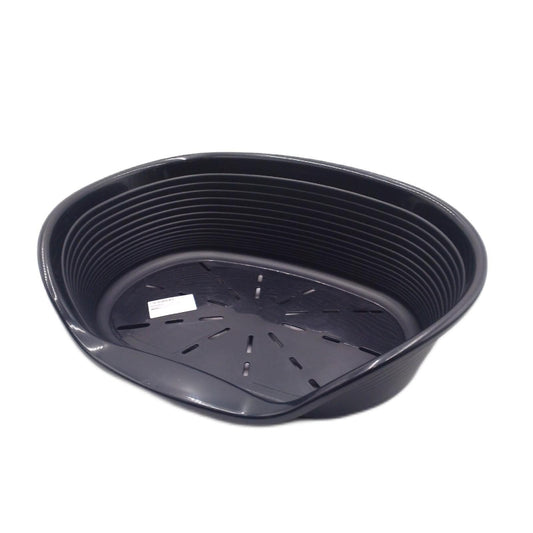 Ferplast Hundebett & Katzenbett mit Baumwollkissen, erhöhtes Hundebett Medium, Hundebett waschbar, Hundekorb, atmungsaktiv & rutschfest, Throne 82 x 59,5 x h 29,5 cm, Schwarz