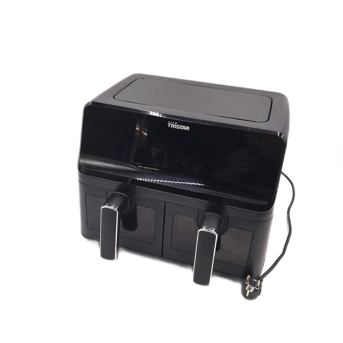 Digitale Heißluftfritteuse Doppelkorb mit Sichtfenster 8Ltr. 8 Programme  Timer  2700 Watt