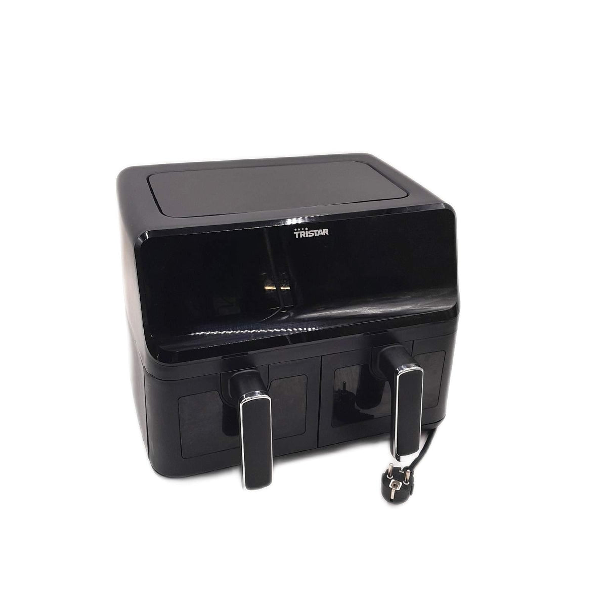 Digitale Heißluftfritteuse Doppelkorb mit Sichtfenster 8Ltr. 8 Programme  Timer  2700 Watt