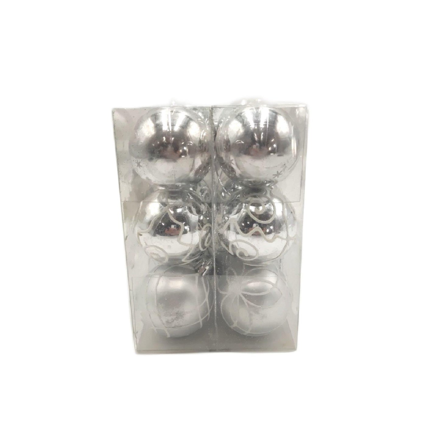 LIHAO 24 Stück Weihnachtskugeln Kunststoff Silber Baumkugeln 6 cm Dekorationfestlich§