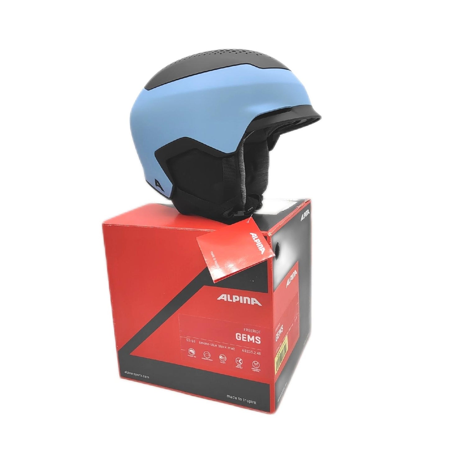 Alpina Skihelm Helm Schutz GEMS Smoke Blue Black matt Erwachsene Performance