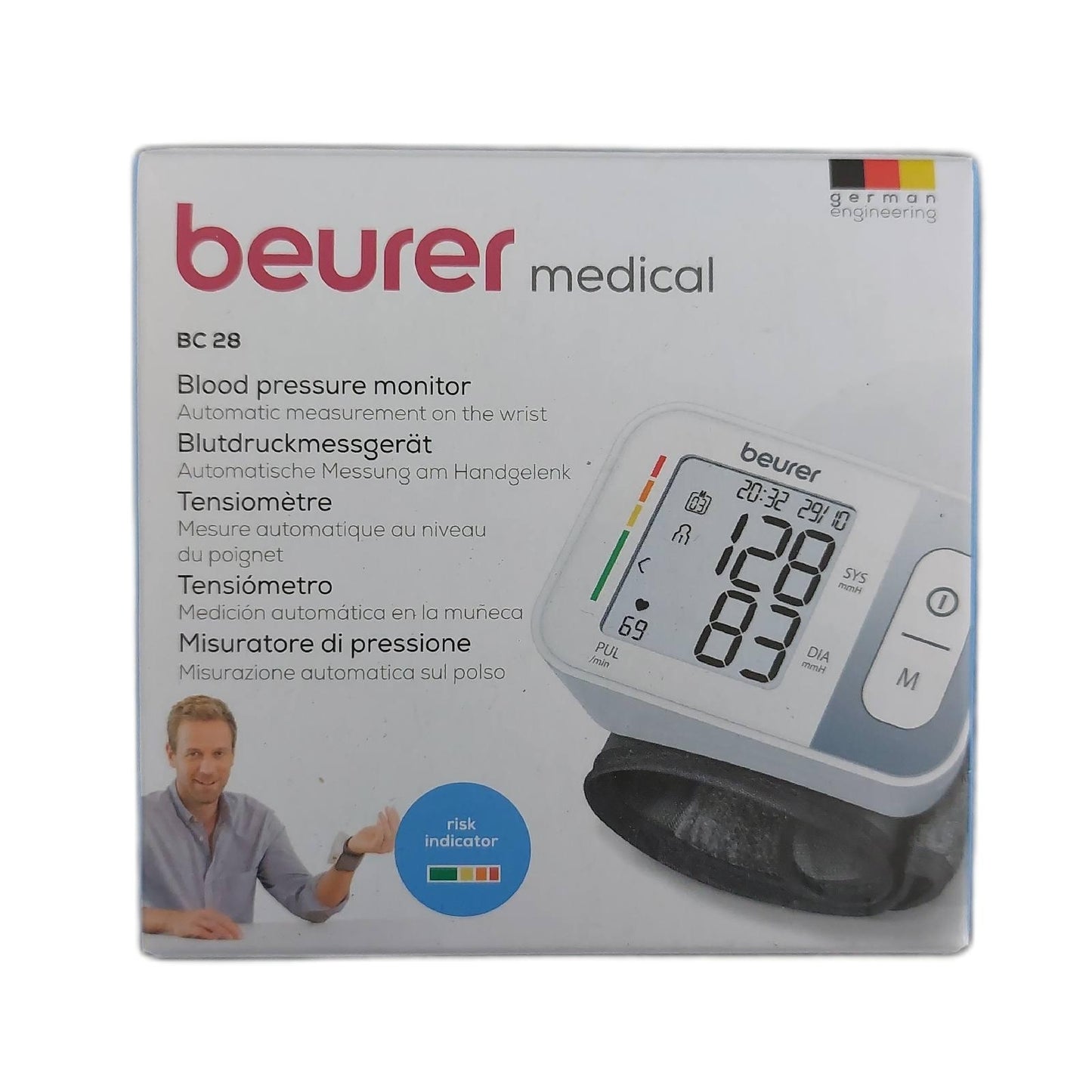 Beurer BC 28 Handgelenk Blutdruckmessgerät farbiger Einstufung der Blood Medical Medizinisches Gerät