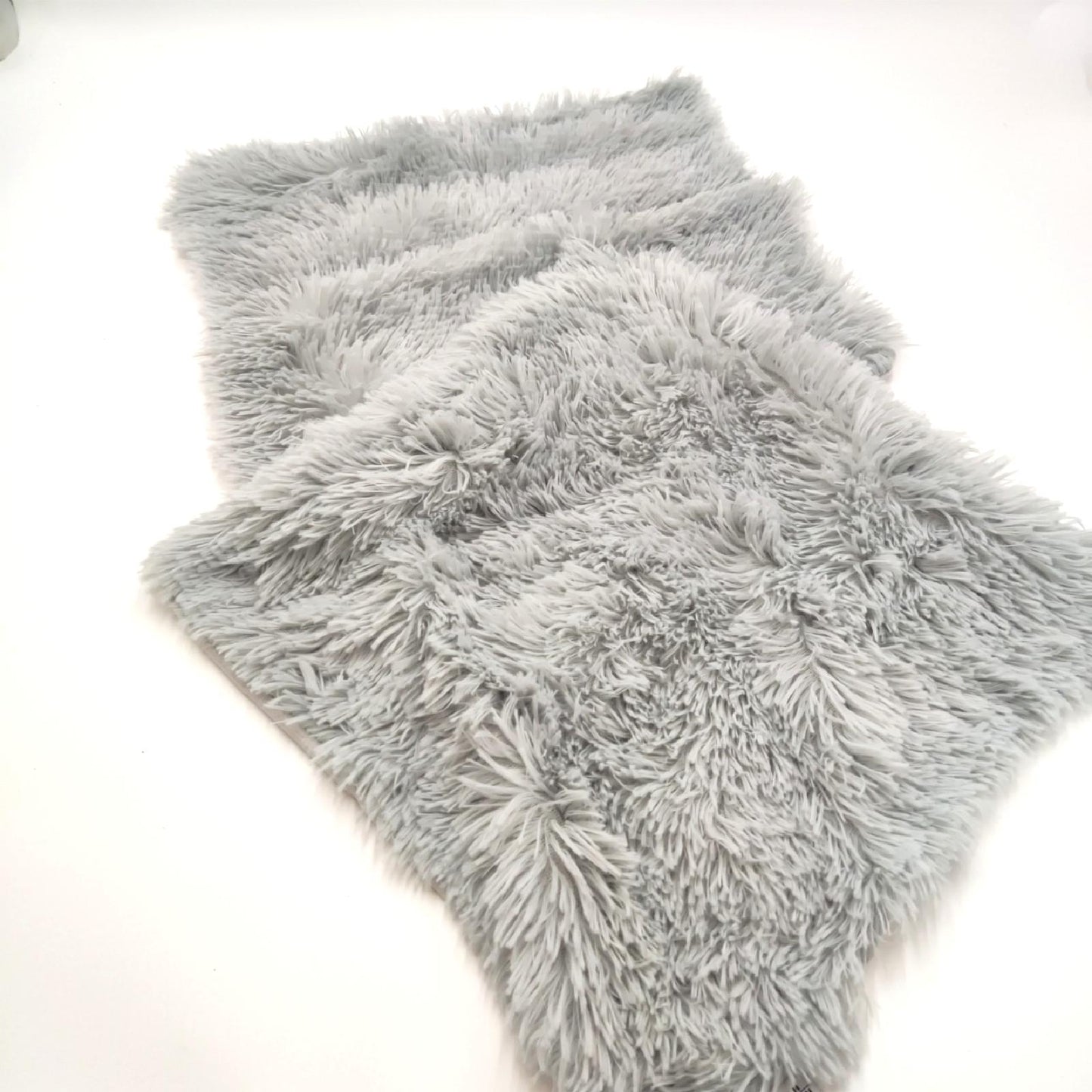 NordECO HOME Kissenbezüge 45x45 Kissen Grau Künstlich Pelz Set Gemütlich