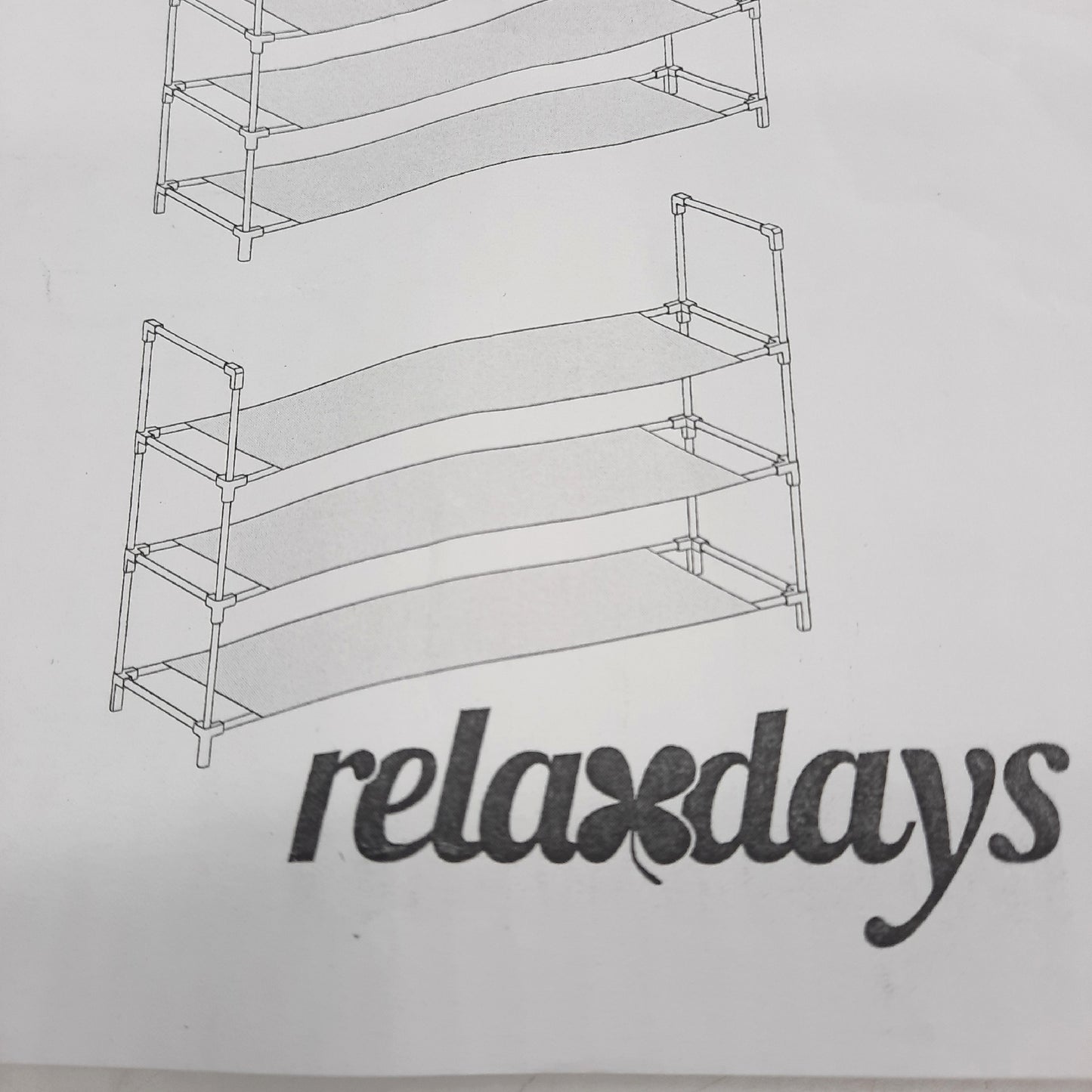 Relaxdays Schuhregal Ablage Schuhmöbel 3 Ebenen Stauraum HBT 58x100x28 cm Metall Stoff