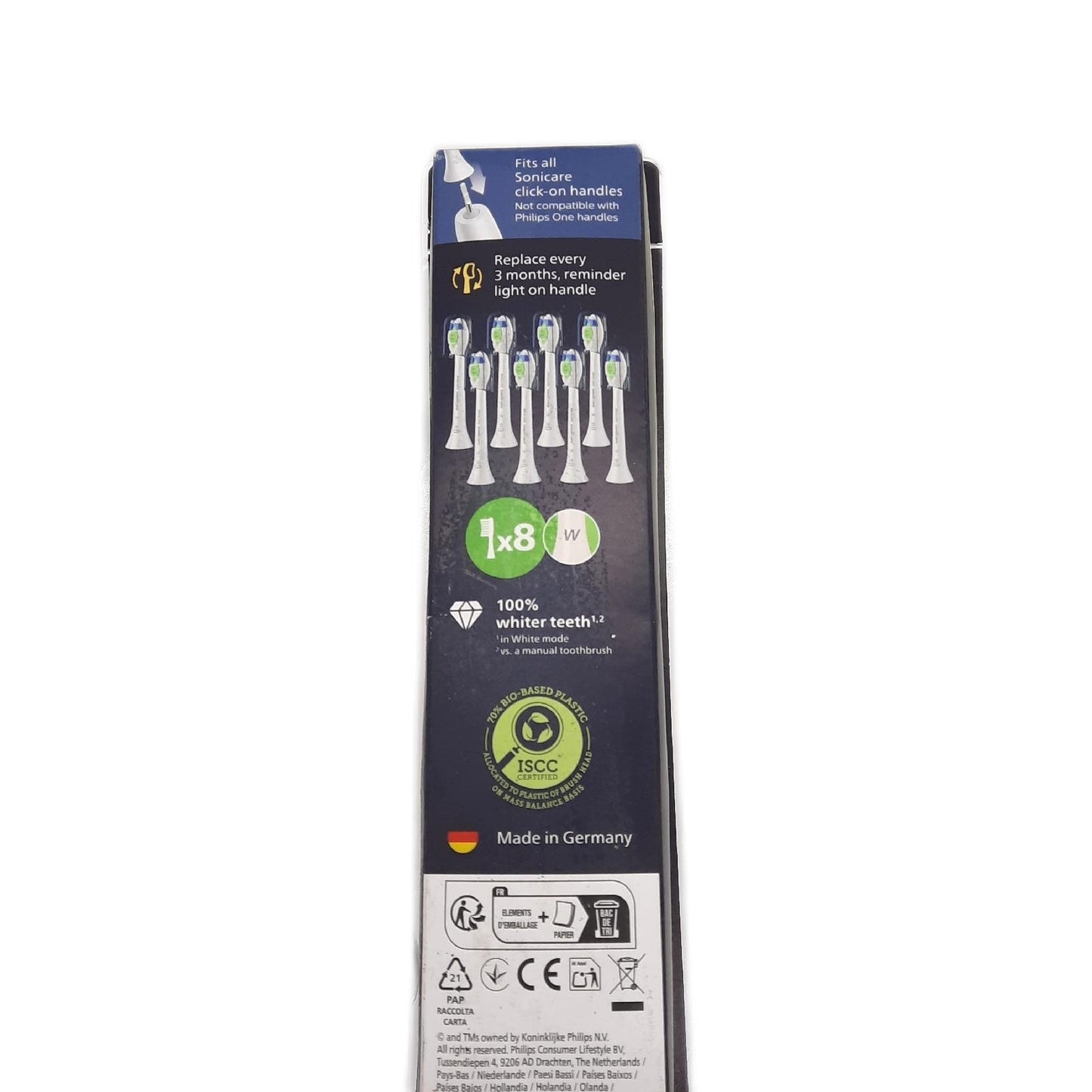 Philips Sonicare W2 Optimal White Original Ersatzbürstenköpfe Weiß 8er Pack Oral