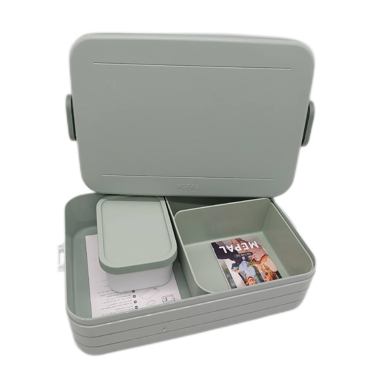 Mepal Bento Lunchbox Take A Break Large Brotdose Essensbox Faecher 1500 ml Nordic Sage
