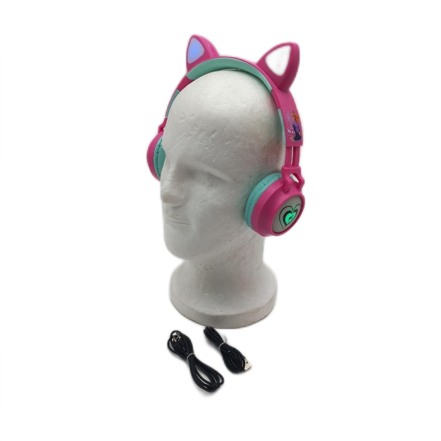 Lexibook Barbie 2 in 1 kabellose Katzenohren Kopfhörer LED Ohr