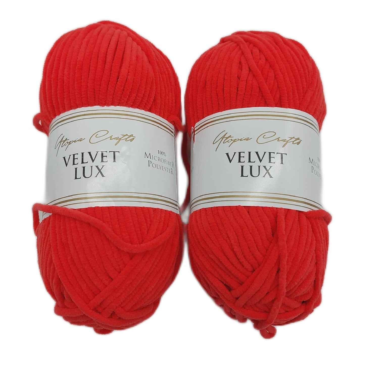 Utopia Crafts Velvet Lux superweiches Chenillegarn Stricken 2 Stueck