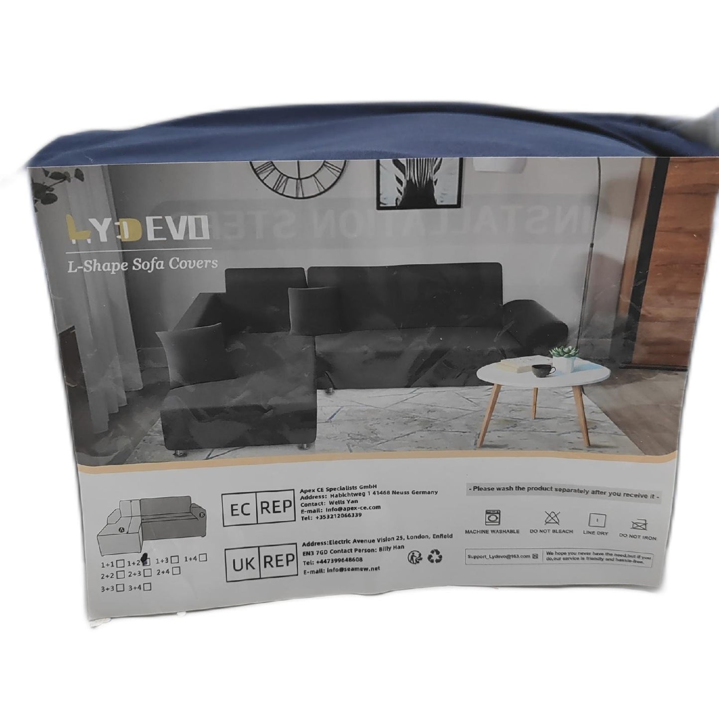 Lydevo Slipcover Schonbezug Polstermöbel Halbinsel Eck Slipcover Stretch Schutzfolie