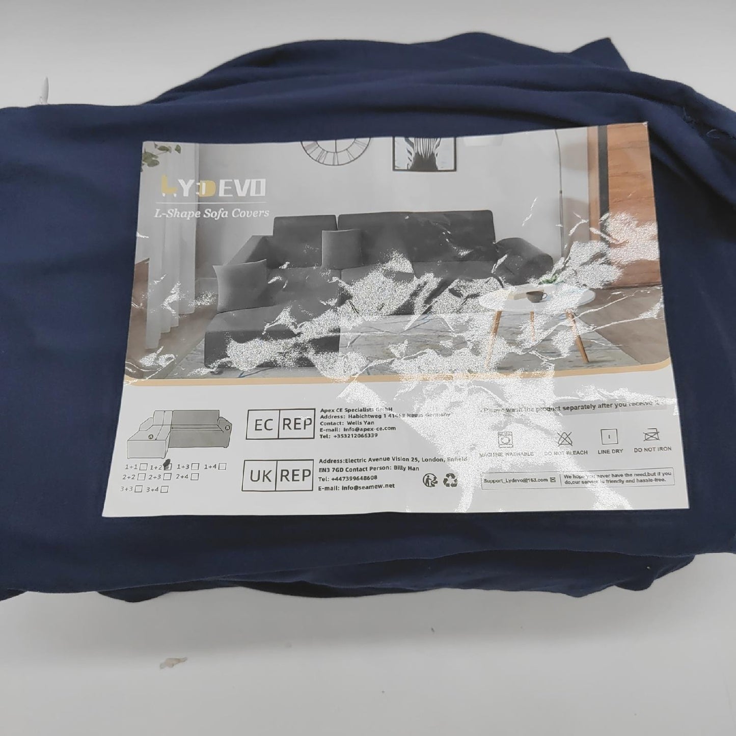 Lydevo Slipcover Schonbezug Polstermöbel Halbinsel Eck Slipcover Stretch Schutzfolie