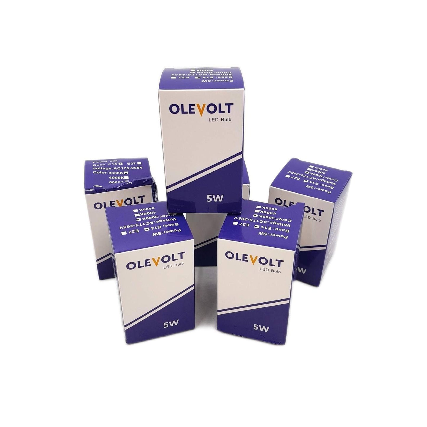 OLEVOLT E14 LED Lampe Dimmbar 5W 550 Lumen LED Glühbirne E14 40W Äquivalent Energiespar Warmweiß