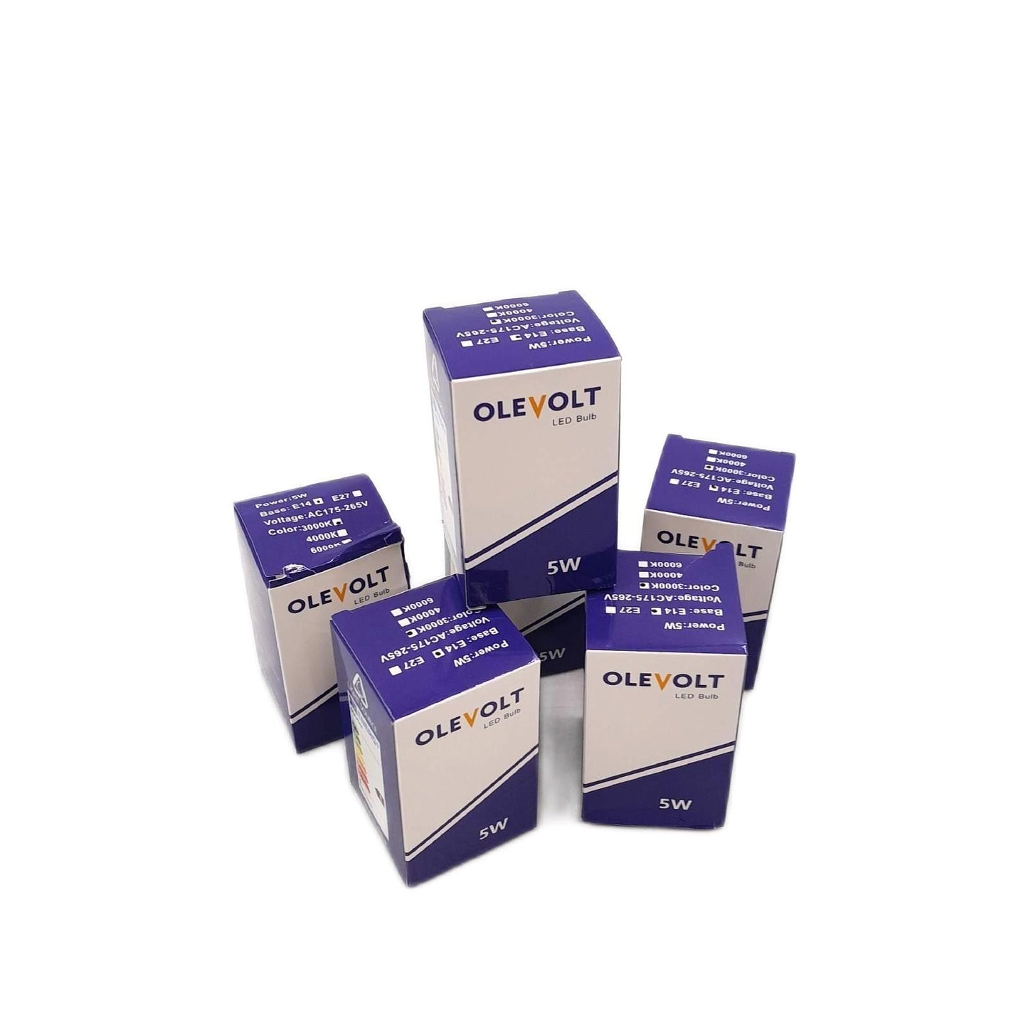 OLEVOLT E14 LED Lampe Dimmbar 5W 550 Lumen LED Glühbirne E14 40W Äquivalent Energiespar Warmweiß