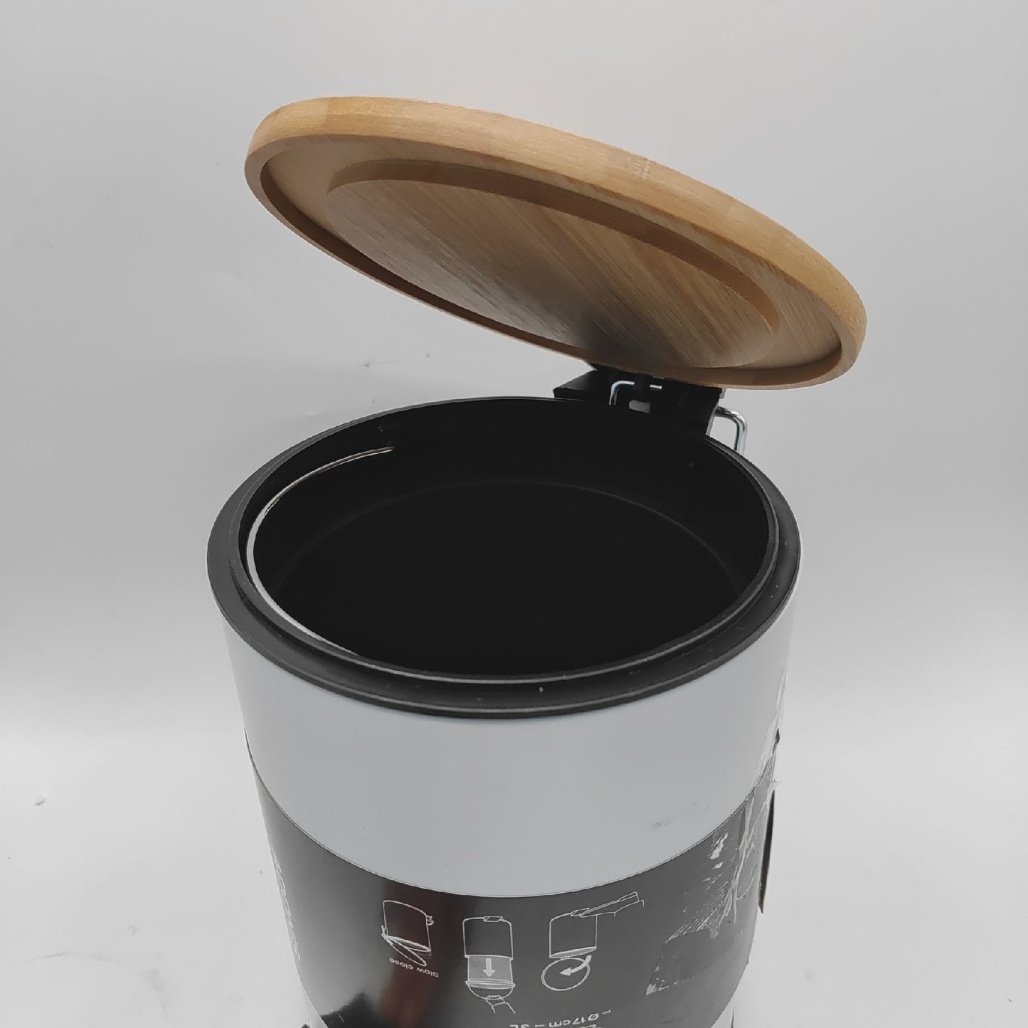 Spirella Kosmetikeimer Badaccessoires 3 Liter Absenkautomatik Edelstahl Bamb