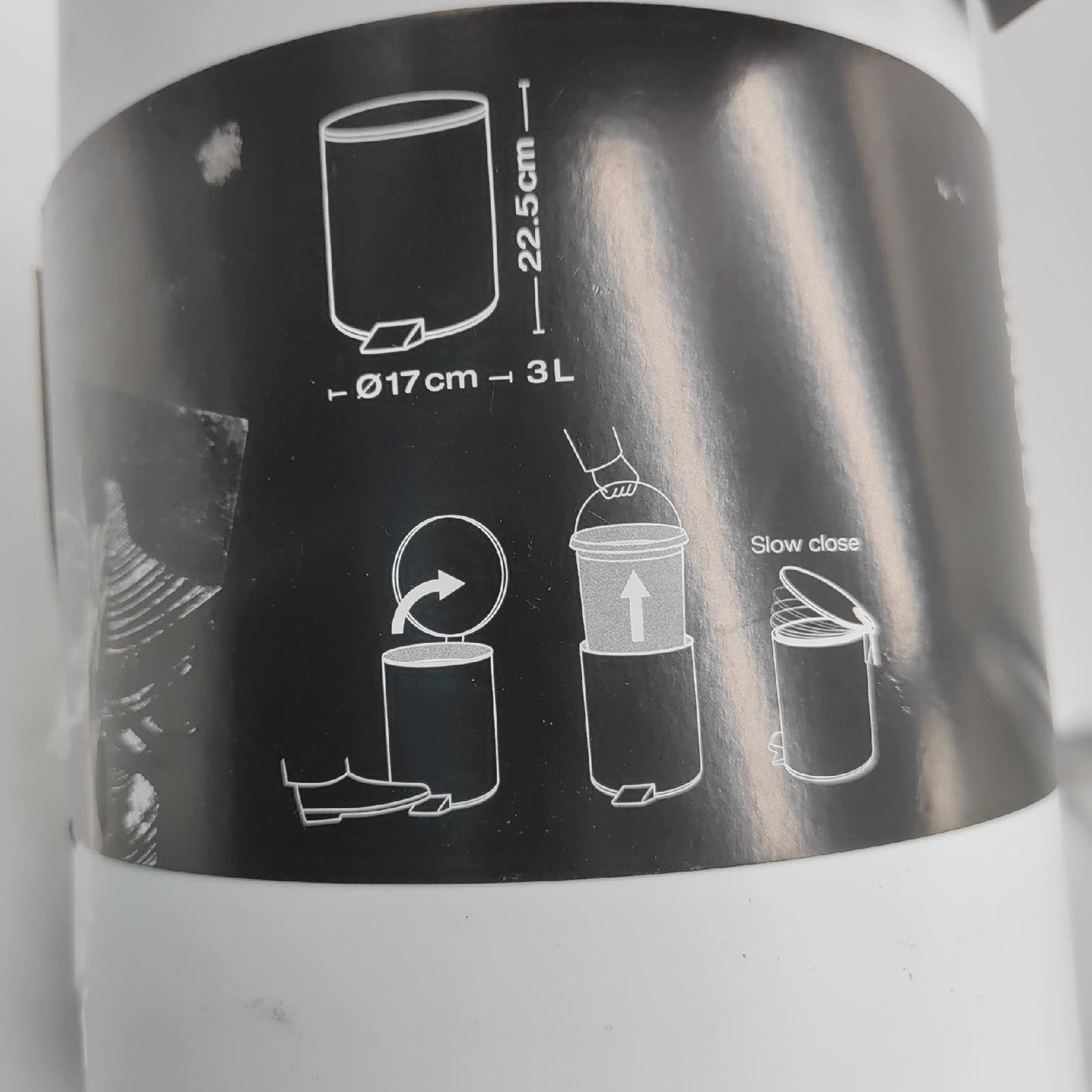 Spirella Kosmetikeimer Badaccessoires 3 Liter Absenkautomatik Edelstahl Bamb