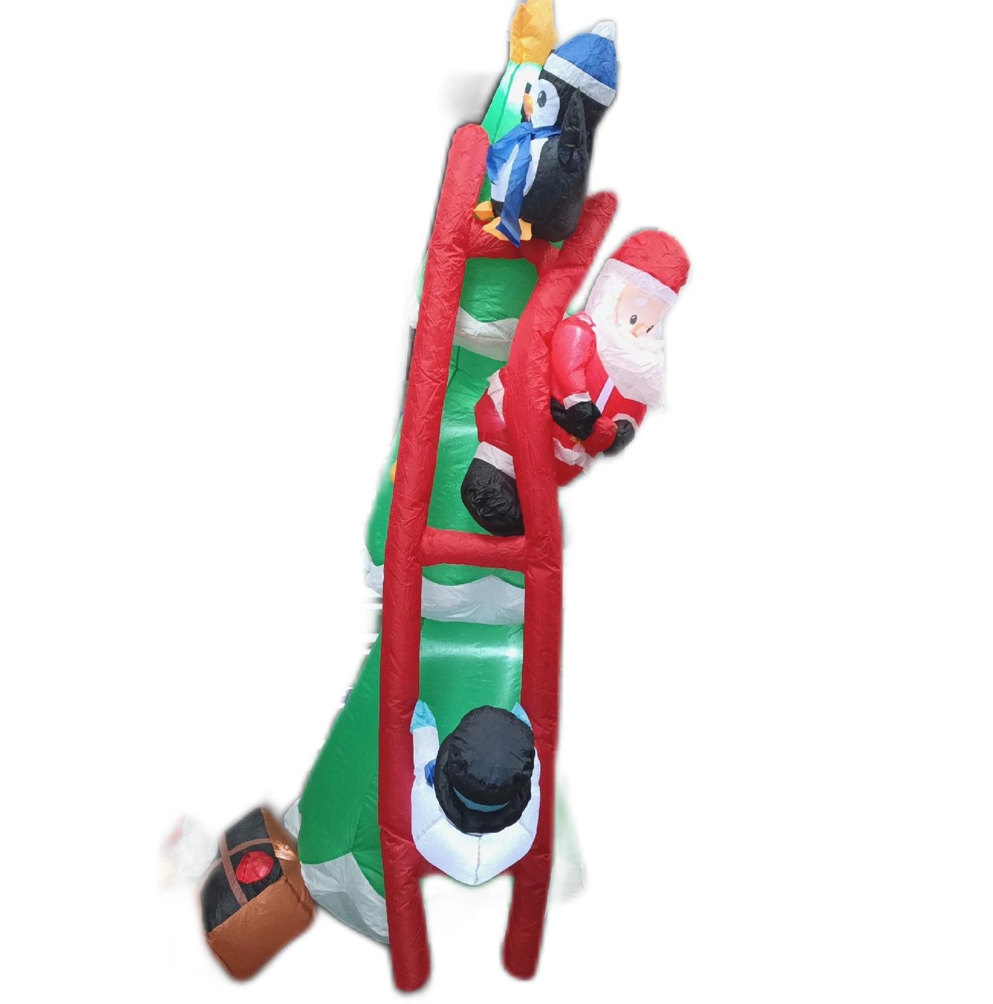 XXL Aufblasbarer Weihnachtsbaum Dekoration Pinguin Weihnachtsmann Schneemann Festlich Winterspaß